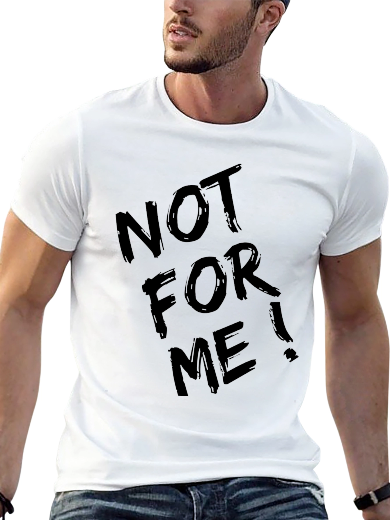 Black Not For Me! Graphic Tee - Cool Black T-Shirt view 13