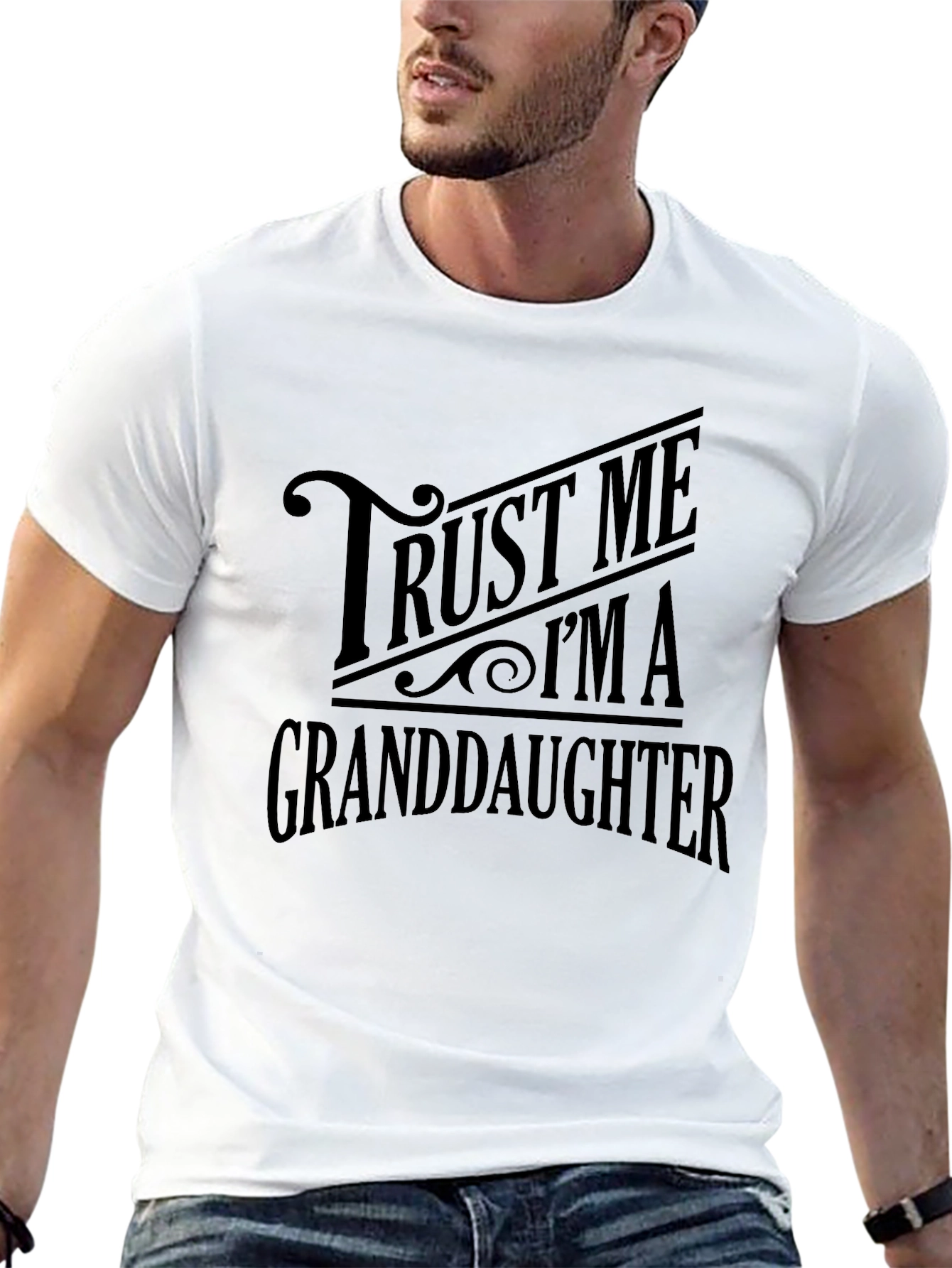 Black Trust Me I'm A Granddaughter T-Shirt view 13