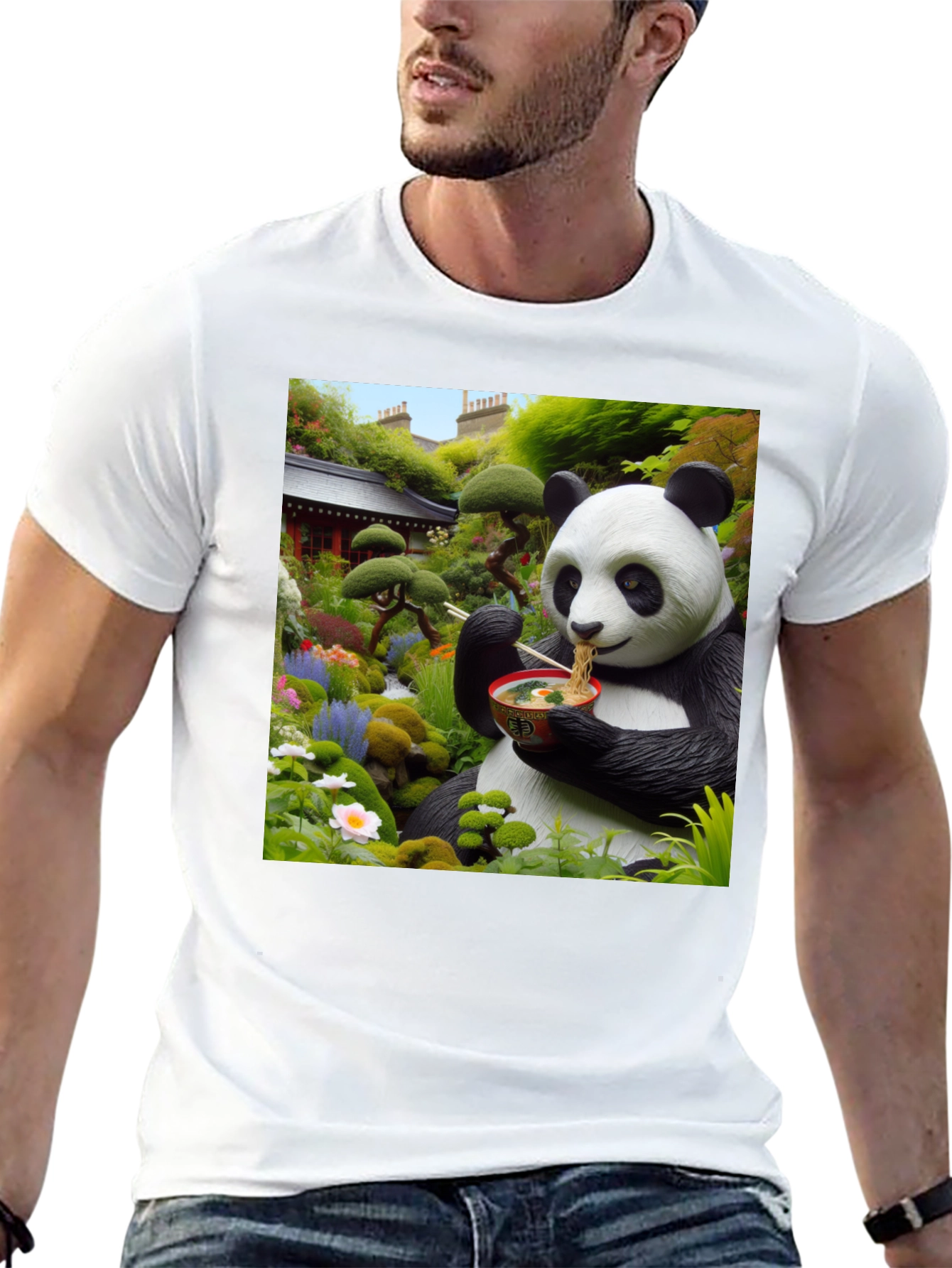 Black Panda Ramen T-Shirt view 13