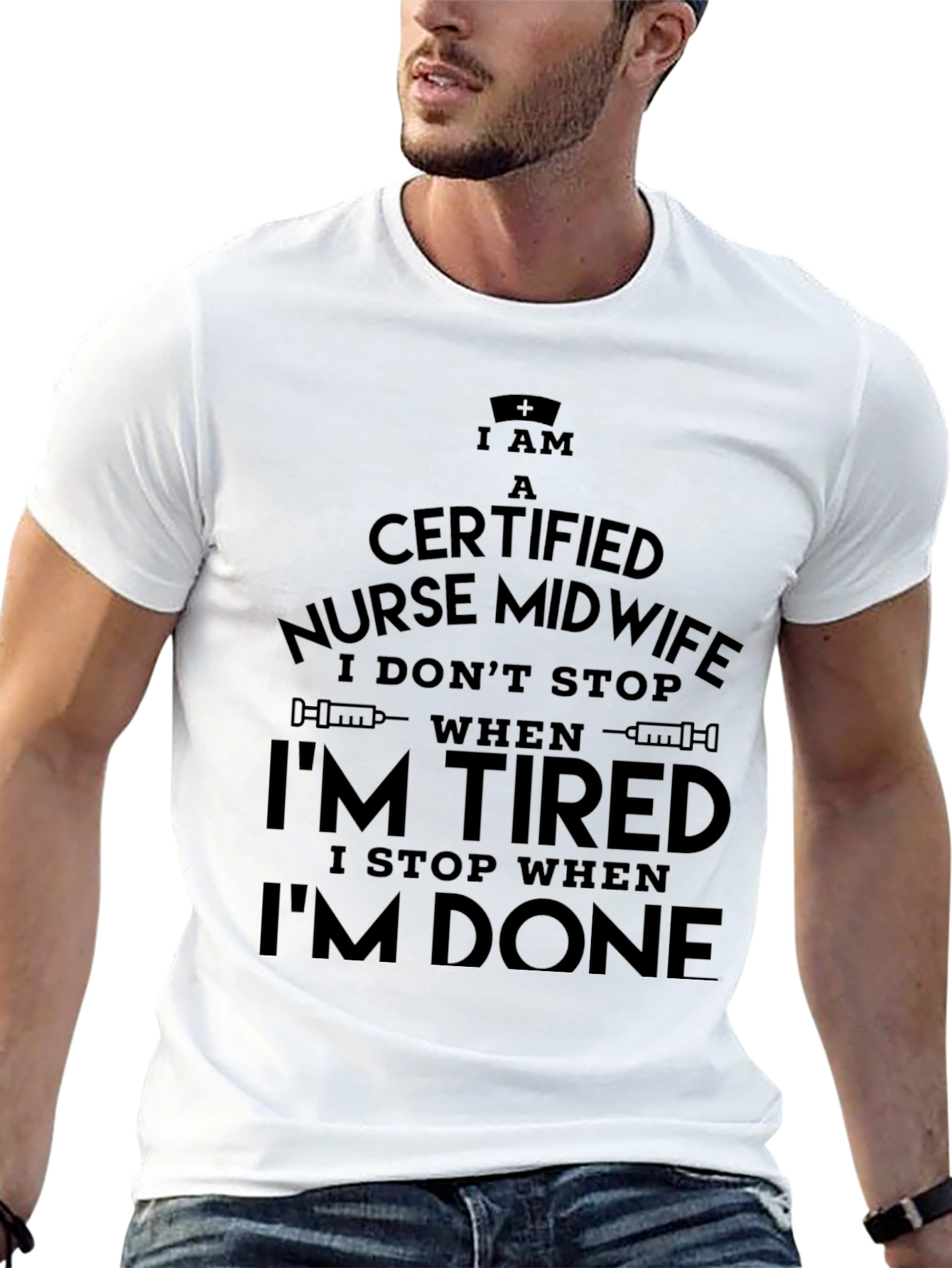 Black Certified Nurse Midwife Black T-Shirt view 13