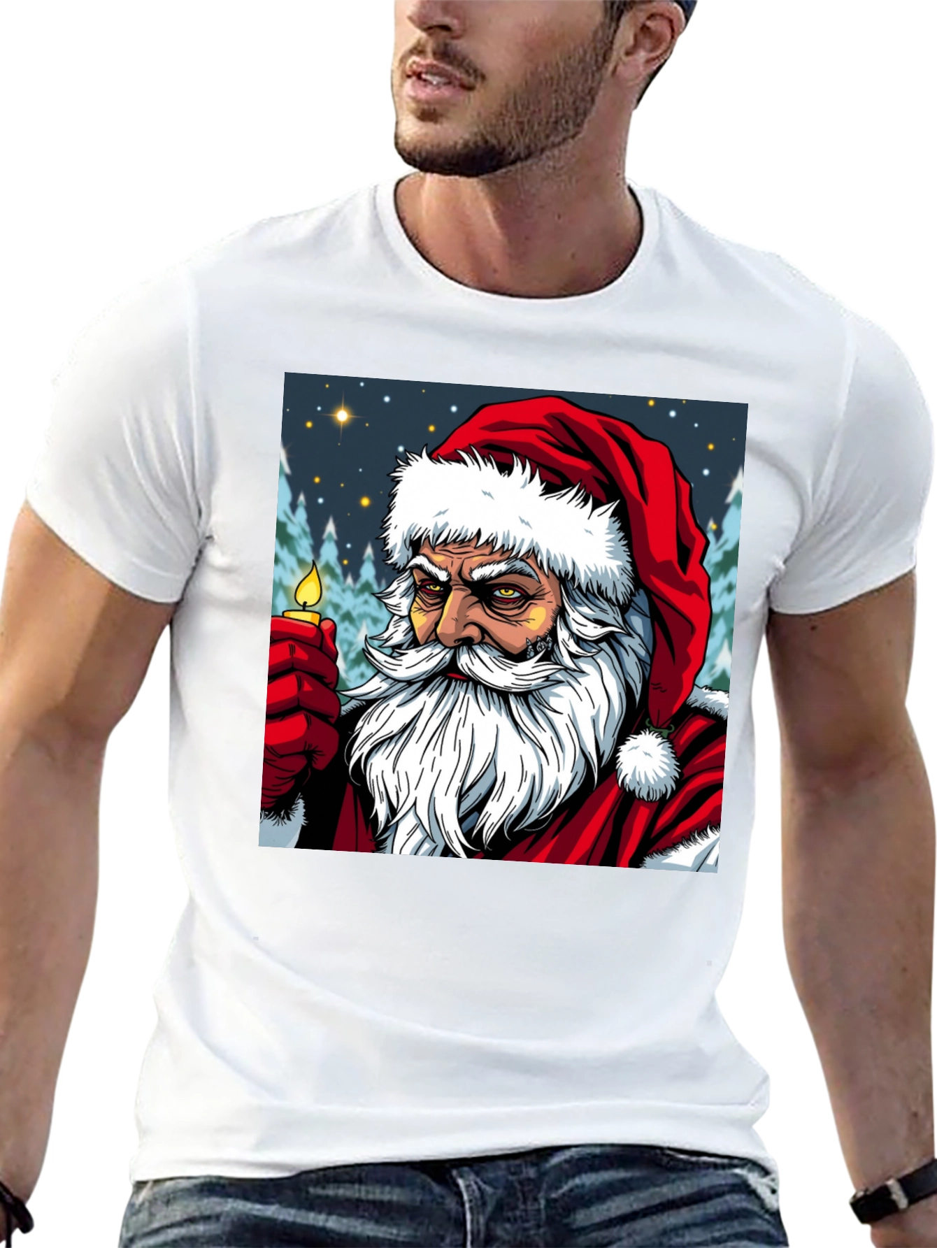Black Santa Graphic Tee - Holiday Spirit view 13