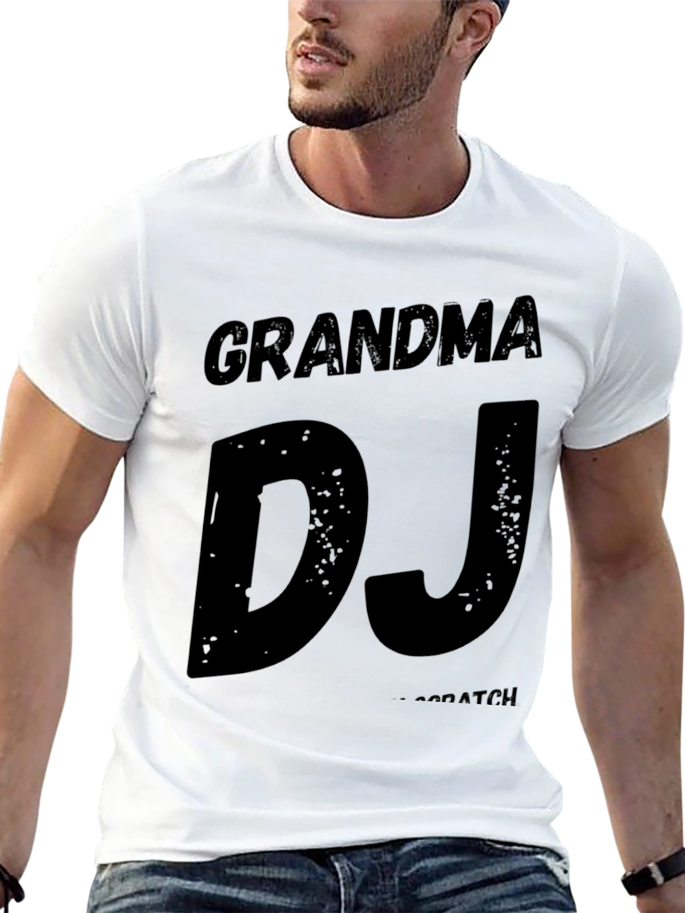 Black Grandma DJ T-Shirt - Cool Graphic Tee view 13