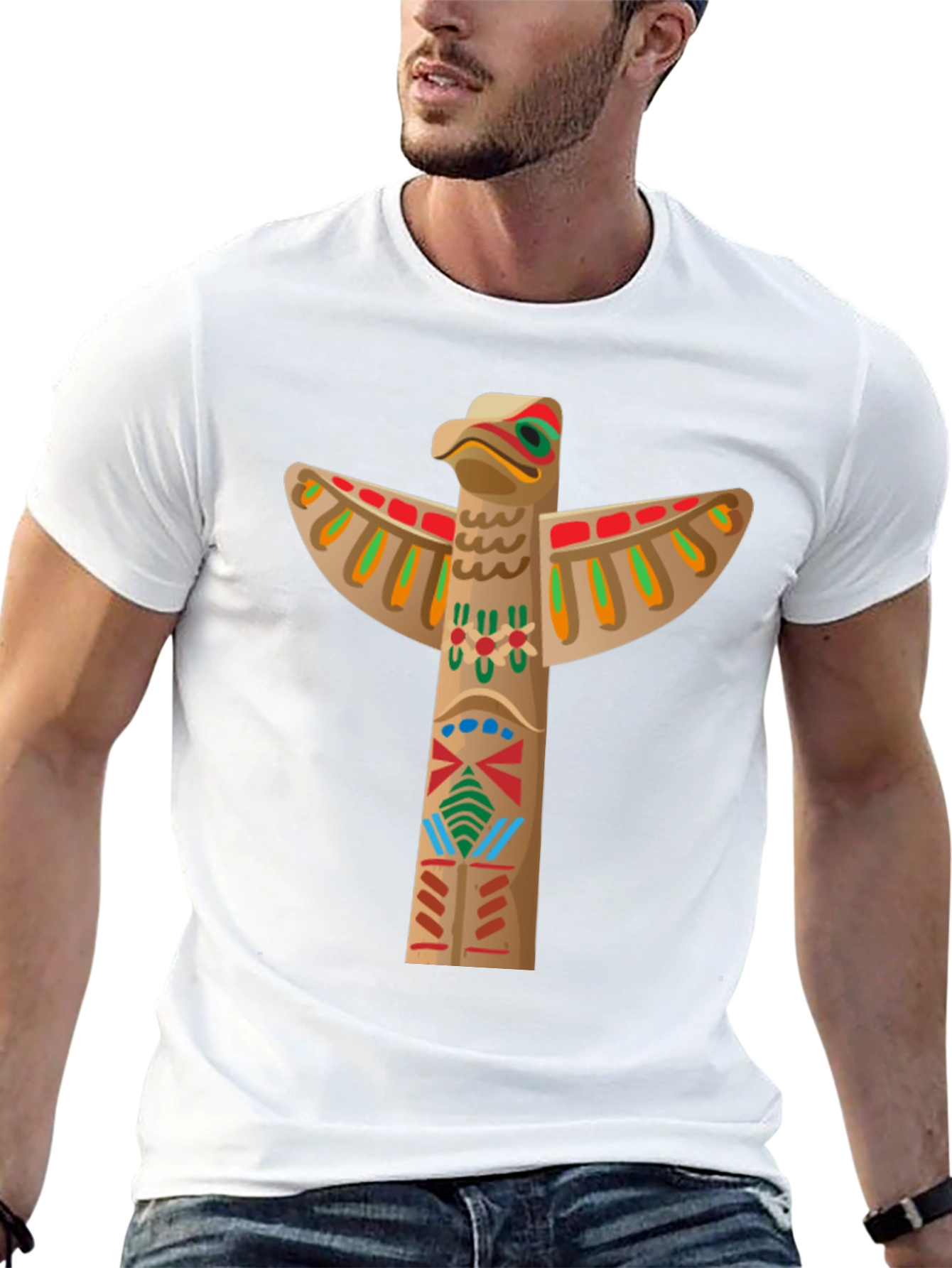 Black Totem Pole Graphic Tee - Black view 13