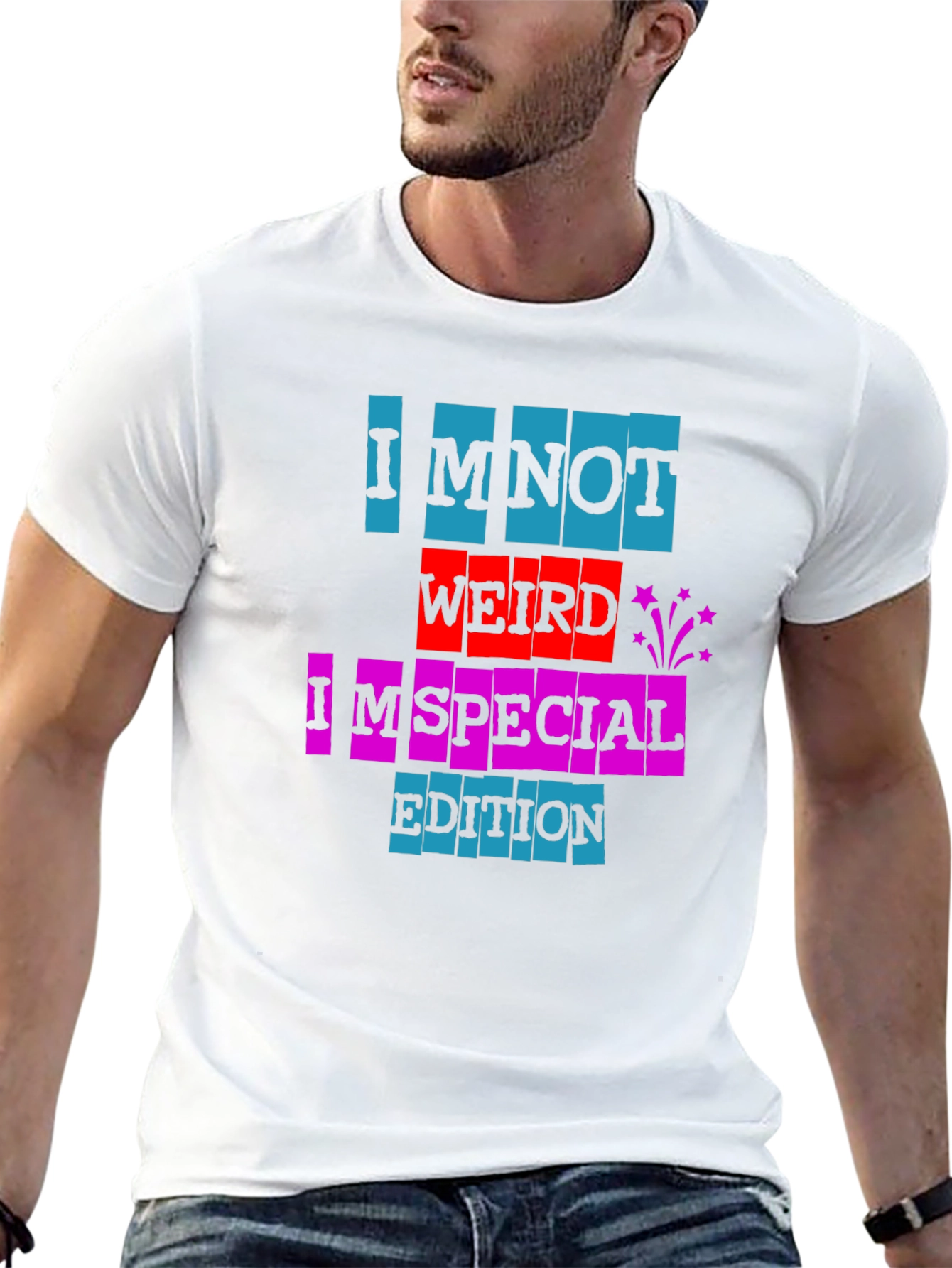 Black I'm Not Weird I'm Special Edition T-Shirt view 13