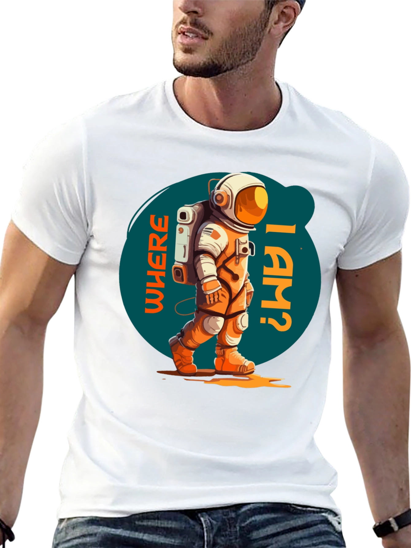 Black Astronaut 'Where I Am?' Graphic Tee view 13