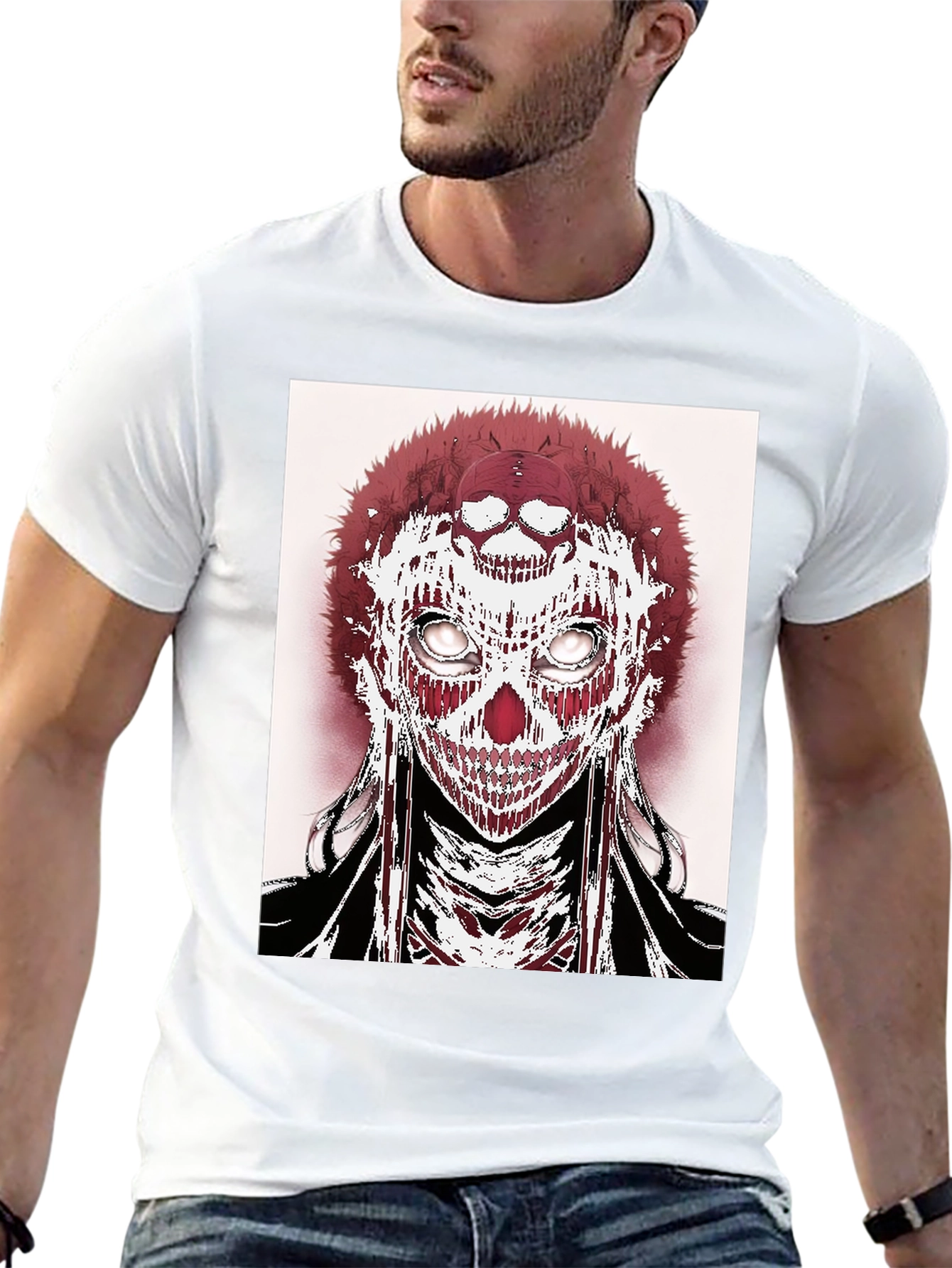 Black Skull Graphic Tee - Edgy Streetwear view 13