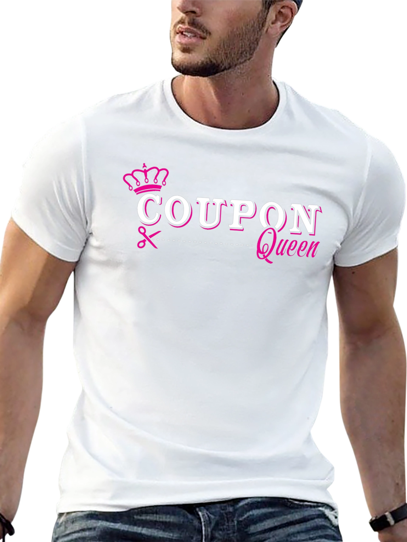 Black Coupon Queen T-Shirt, Funny Budget Saving Tee view 13