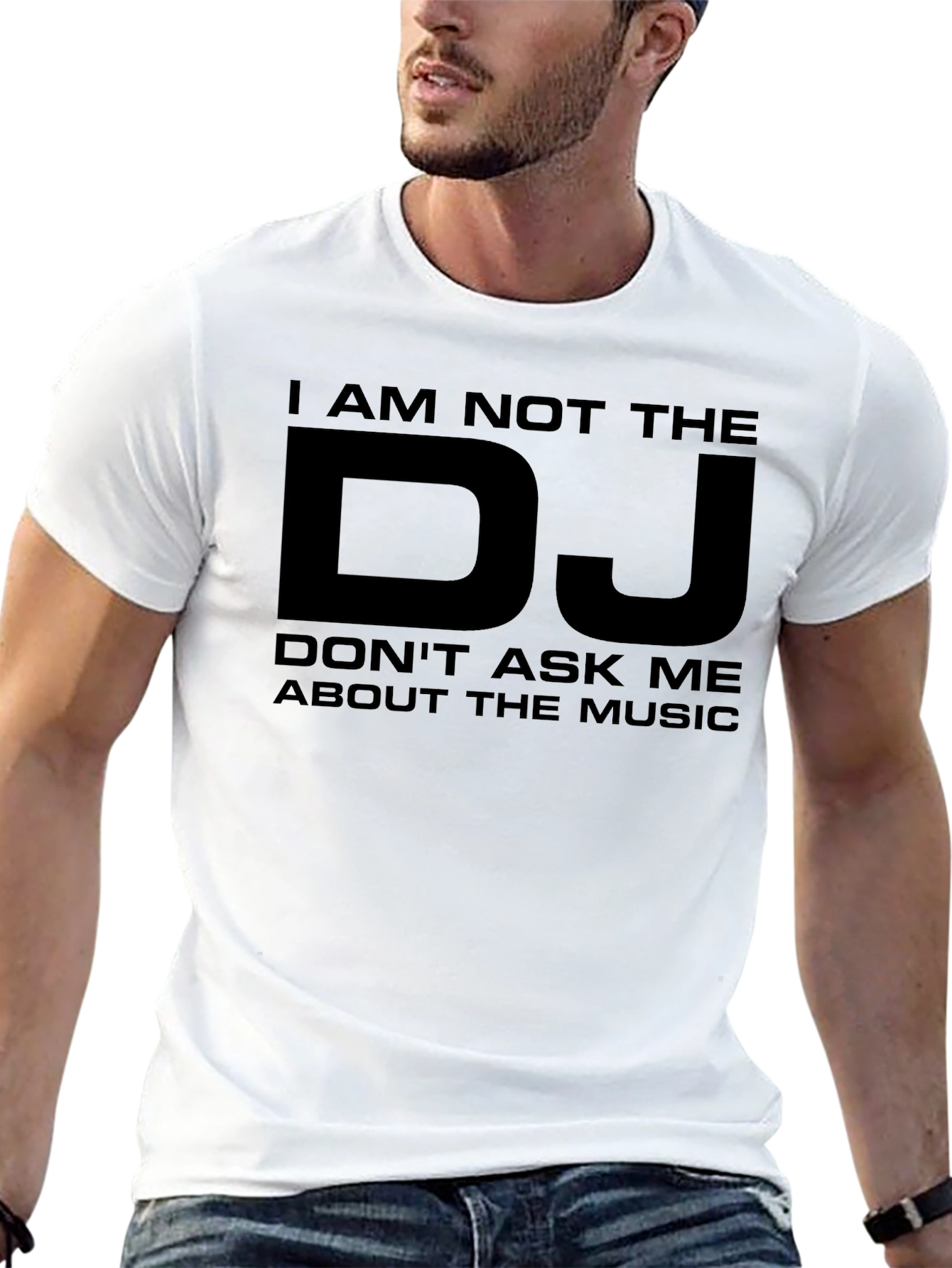 Black I Am Not The DJ T-Shirt - Funny Music Tee view 13