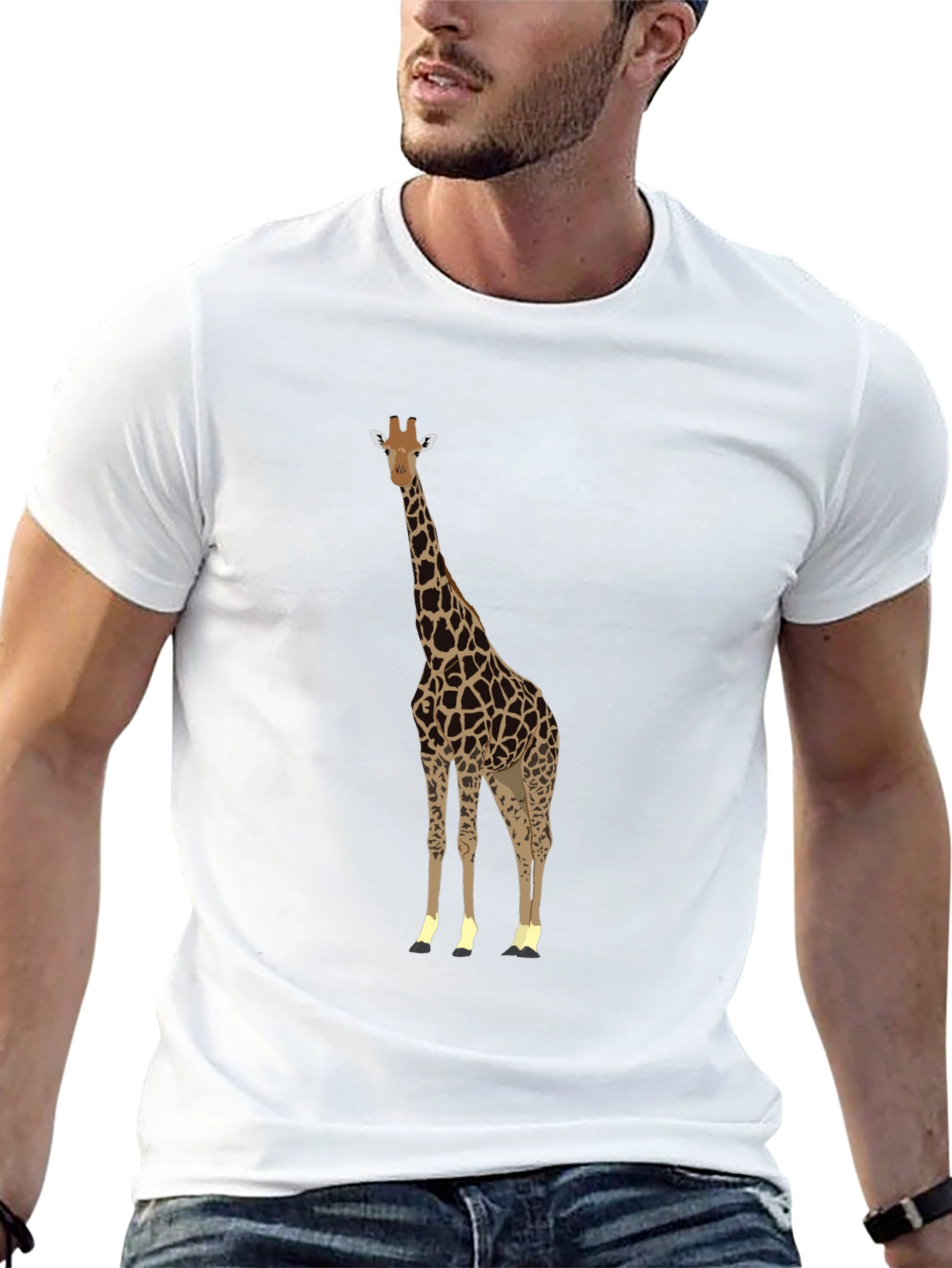 Black Giraffe Graphic Tee - Stylish Animal Print T-Shirt view 13