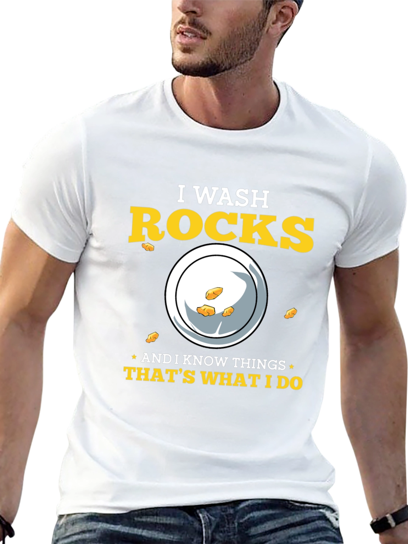 Black I Wash Rocks T-Shirt - Gold Prospecting Tee view 13