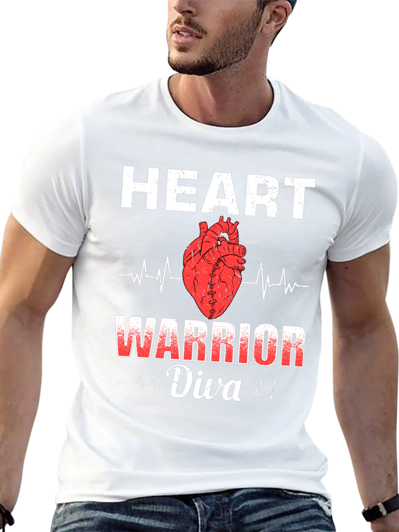 Black Heart Warrior Diva Graphic T-Shirt view 13