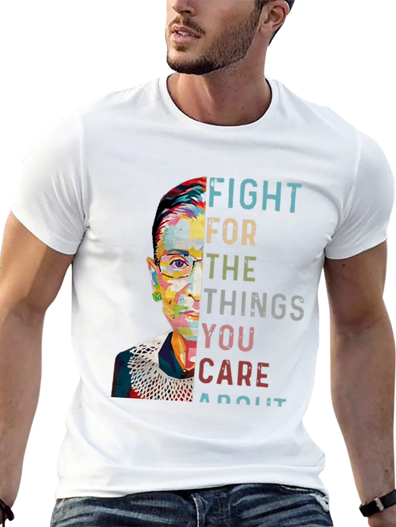 Black Fight For What You Care About T-Shirt view 13