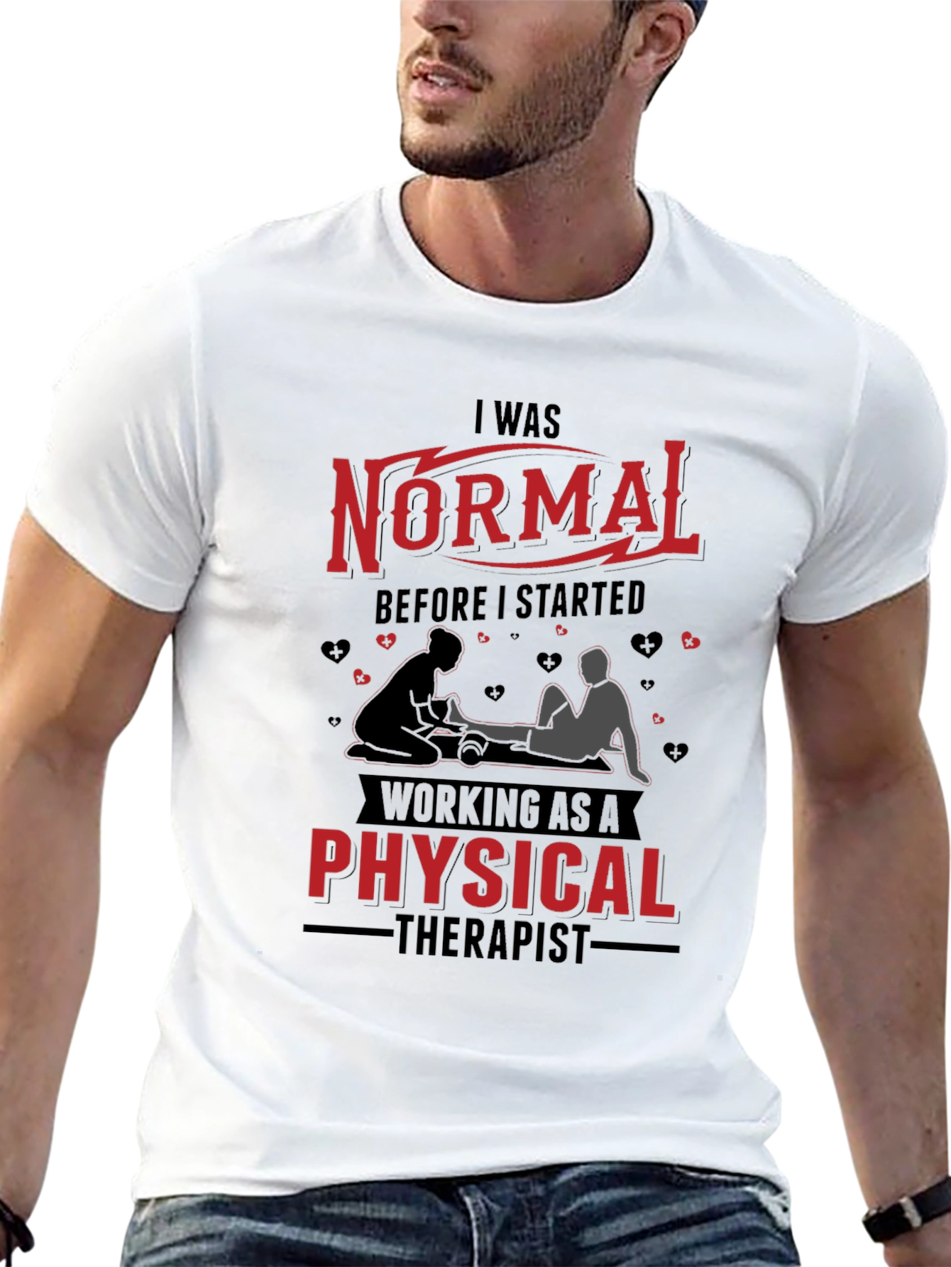 Black Normal Before Physical Therapist Graphic Tee view 13