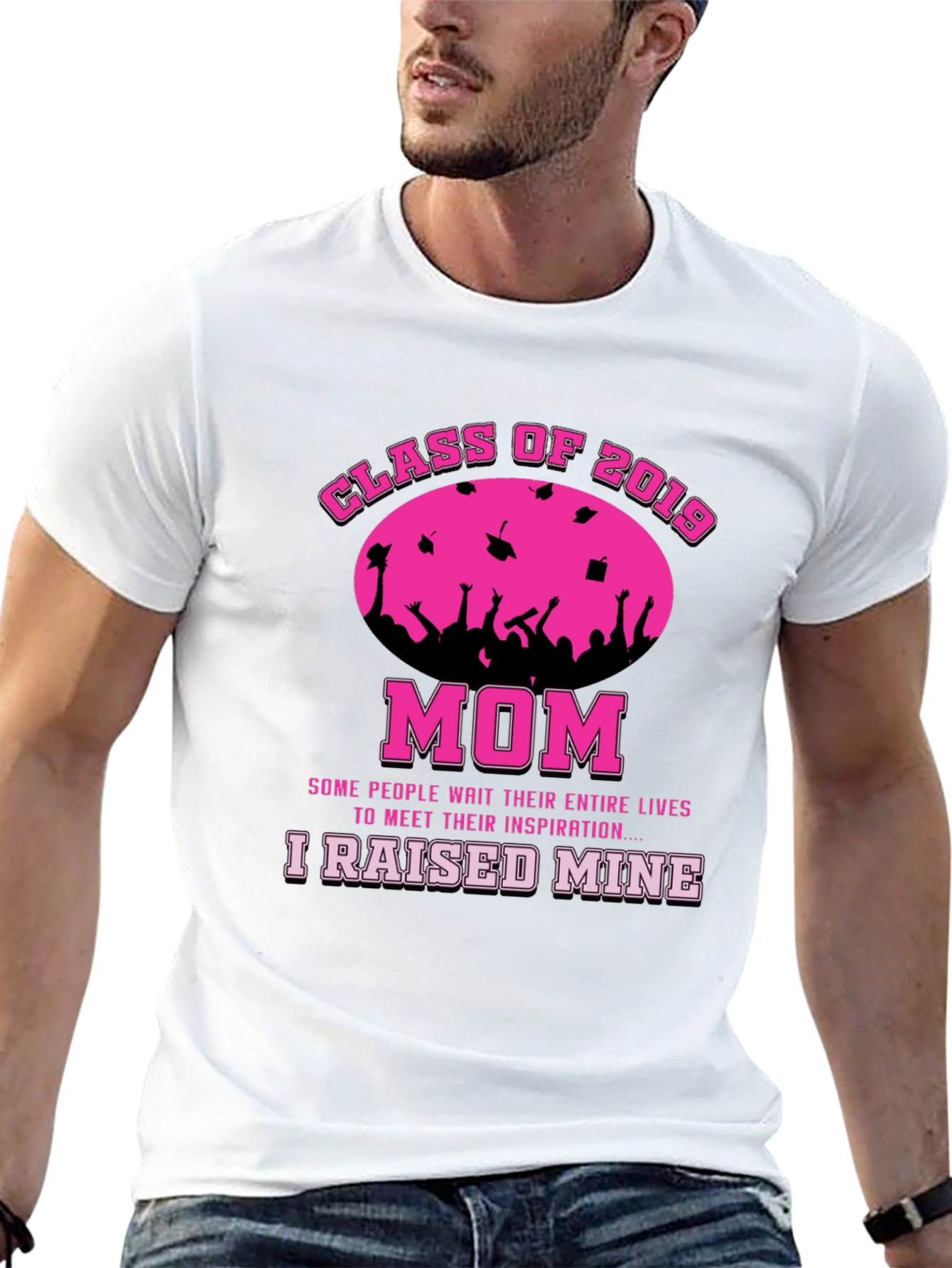 Black Class of 2019 Mom T-Shirt - Graduation Pride! view 13