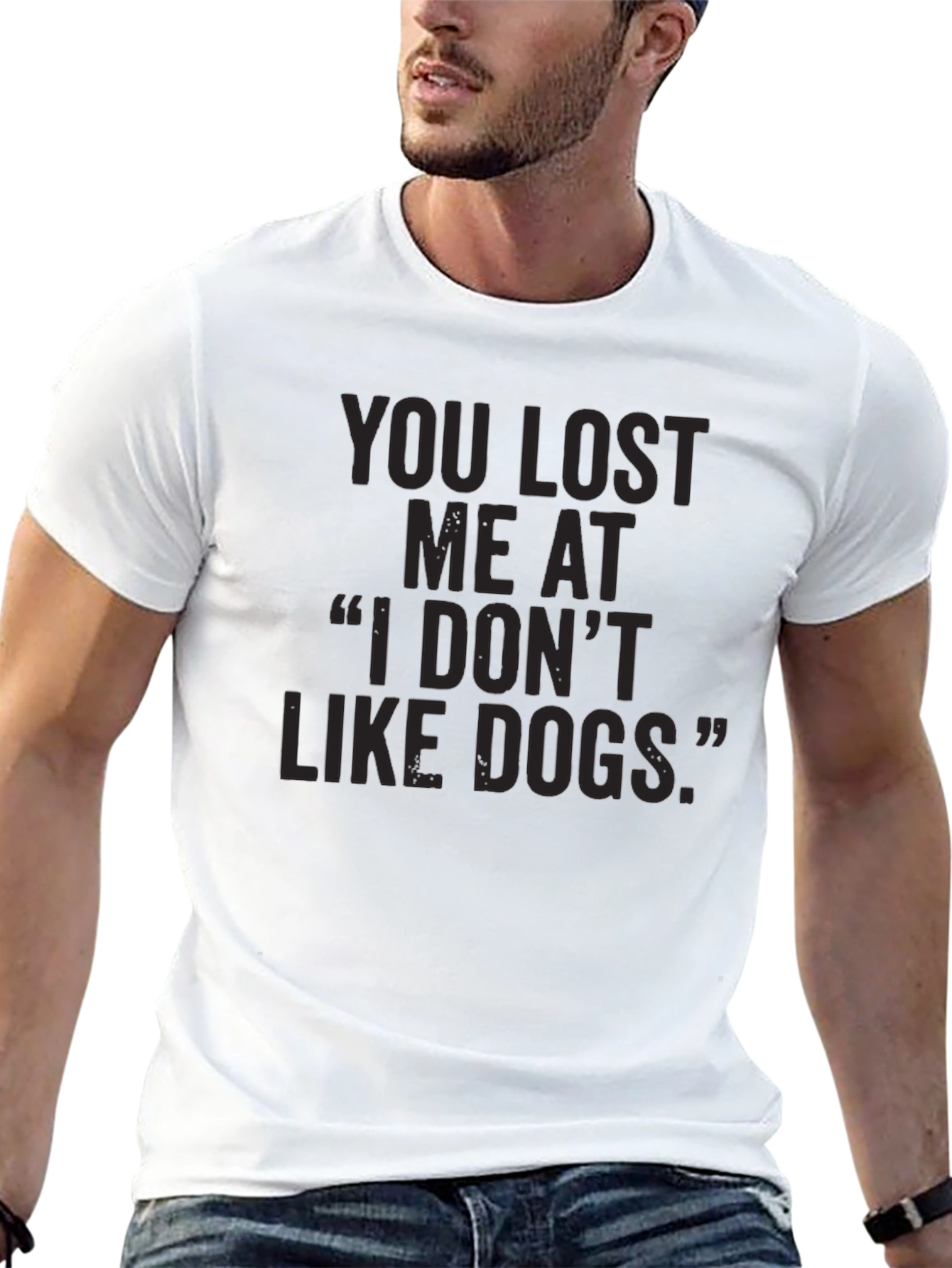 Black Dog Lover T-Shirt: You Lost Me At 'I Don't Like Dogs' view 13