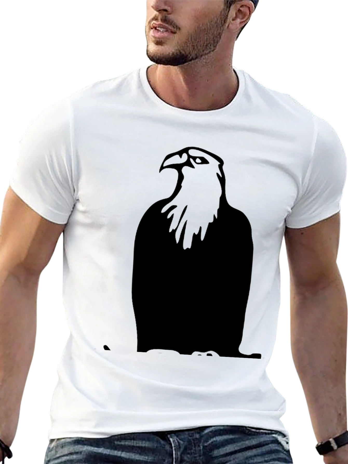 Black Black Eagle Graphic Tee - Stylish Menswear view 13