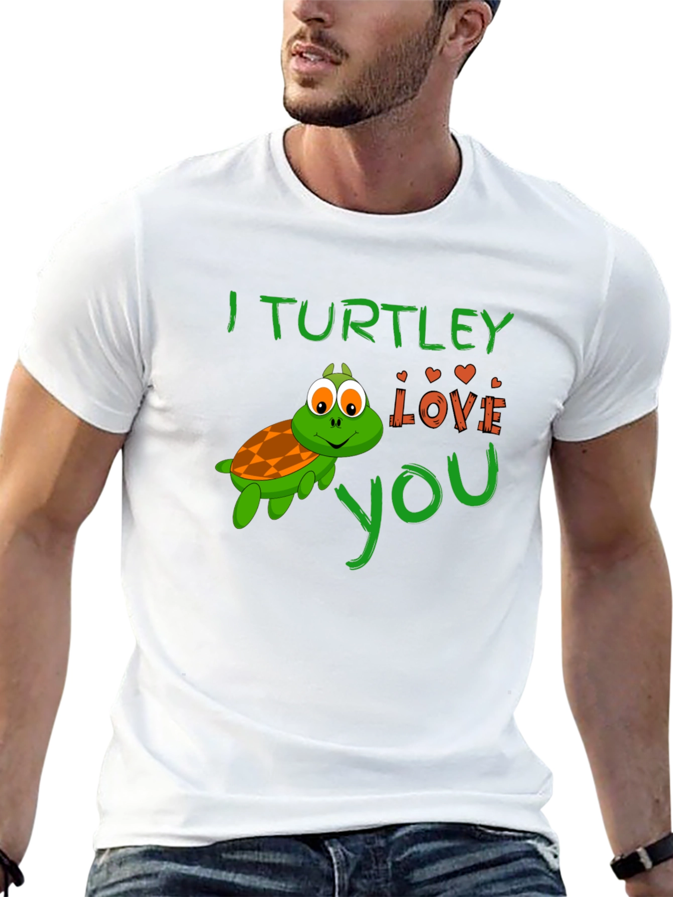 Black I Turtley Love You Graphic Tee - Cute Turtle T-Shirt view 13
