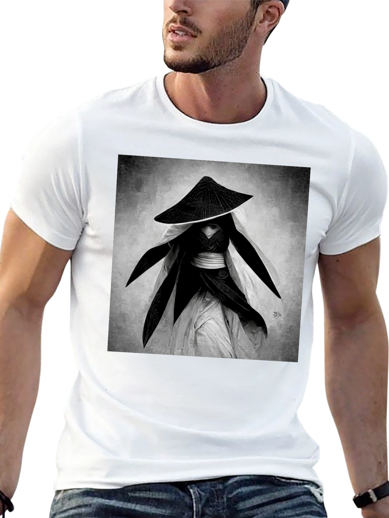 Black Samurai Warrior Graphic Tee - Black view 13