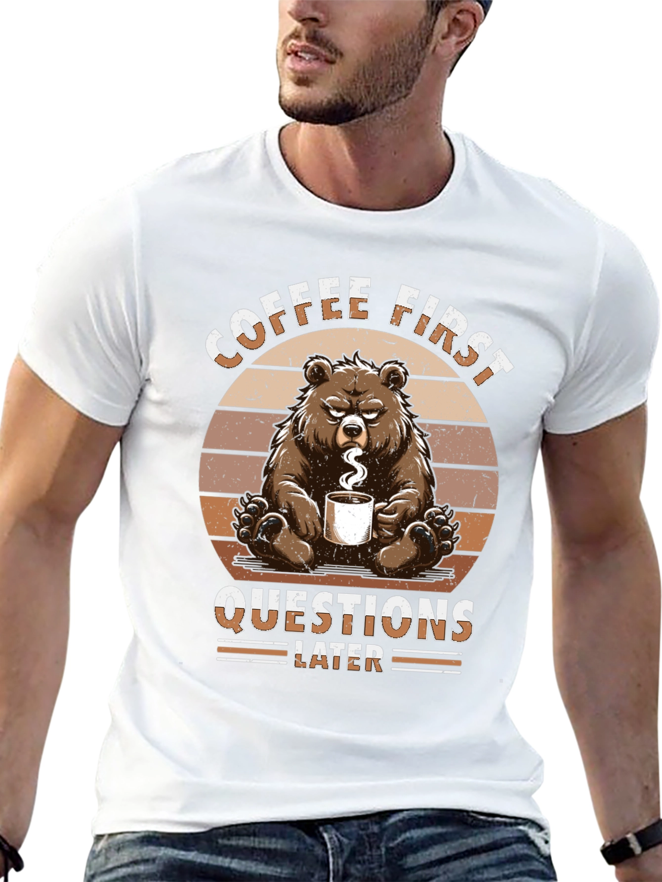 Black Coffee First Bear Graphic T-Shirt view 13