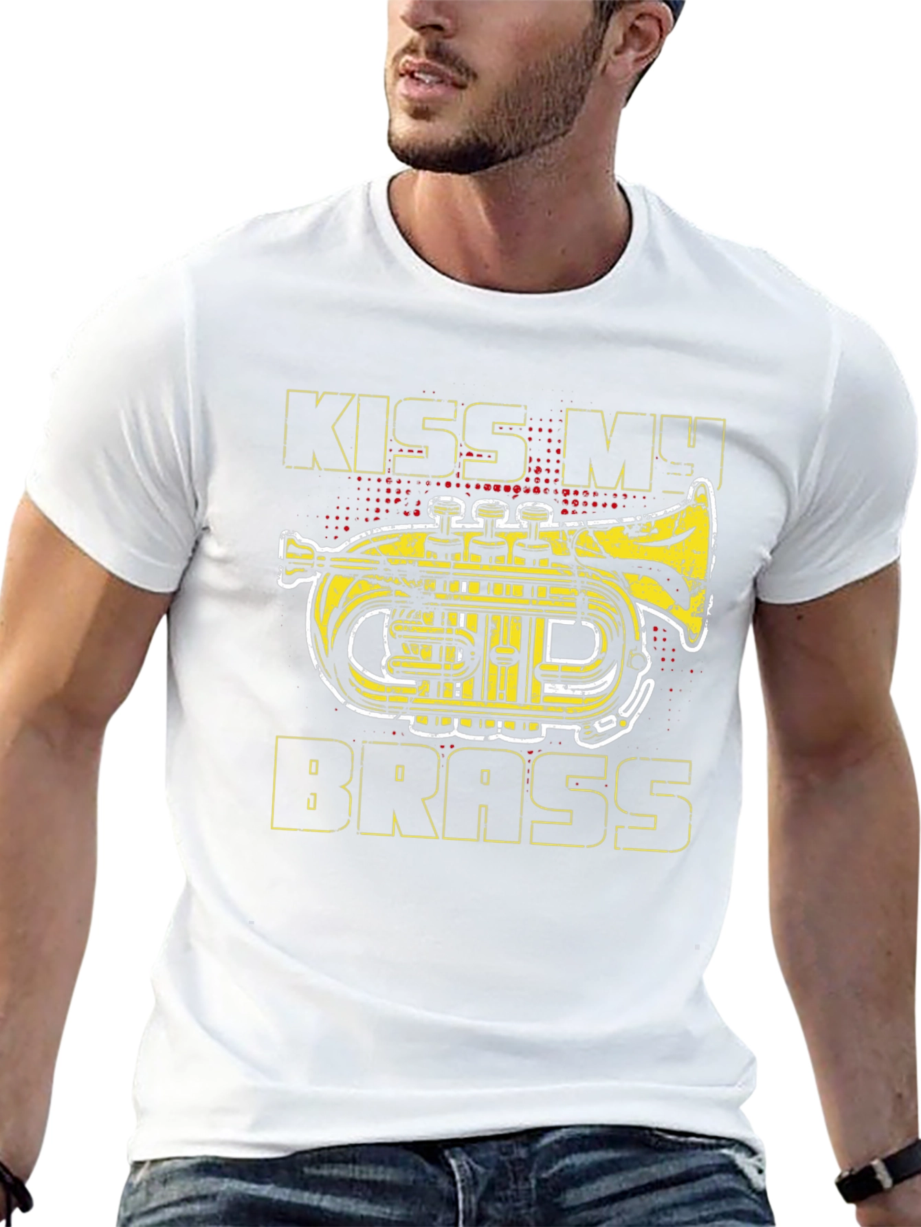 Black Kiss My Brass T-Shirt - Music Humor Tee view 13