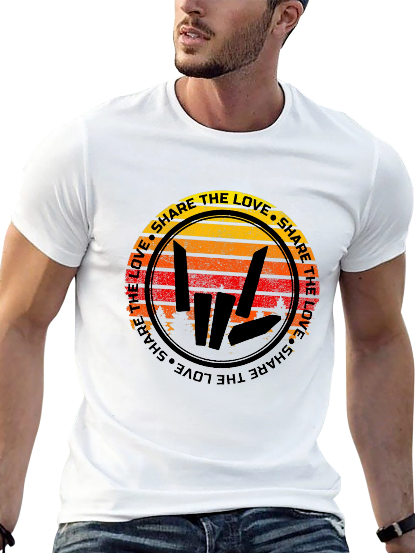 Black Share the Love Graphic T-Shirt - Black view 13