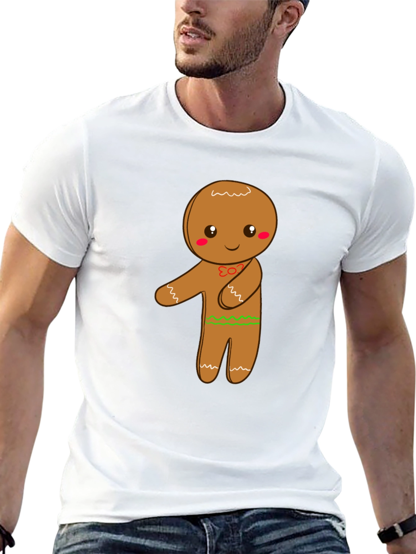 Black Gingerbread Man Graphic Tee view 13