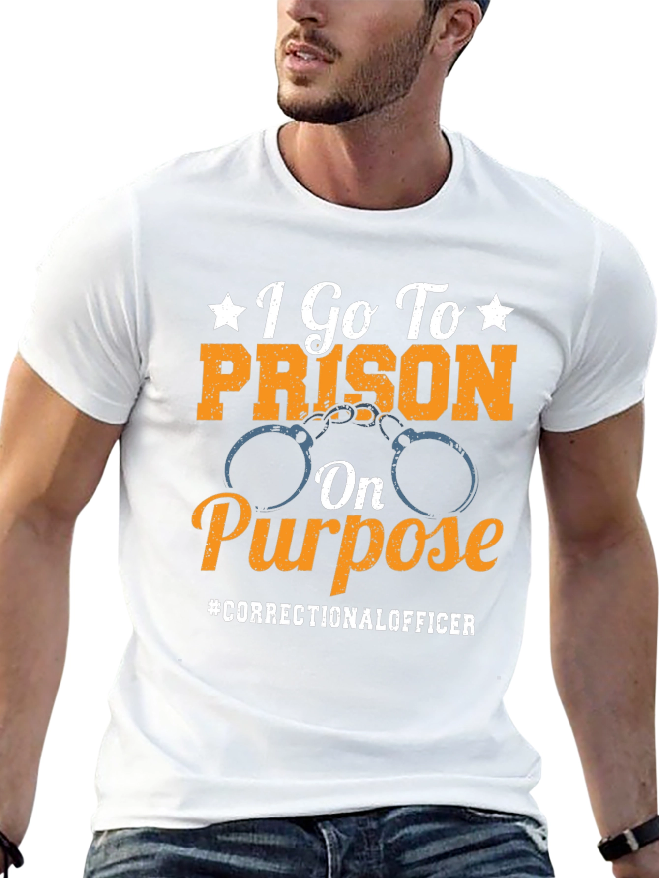 Black Correctional Officer T-Shirt: I Go To Prison On Purpose view 13