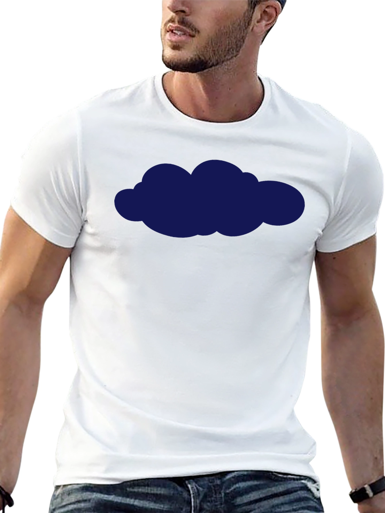 Black Navy Cloud Graphic T-Shirt view 13