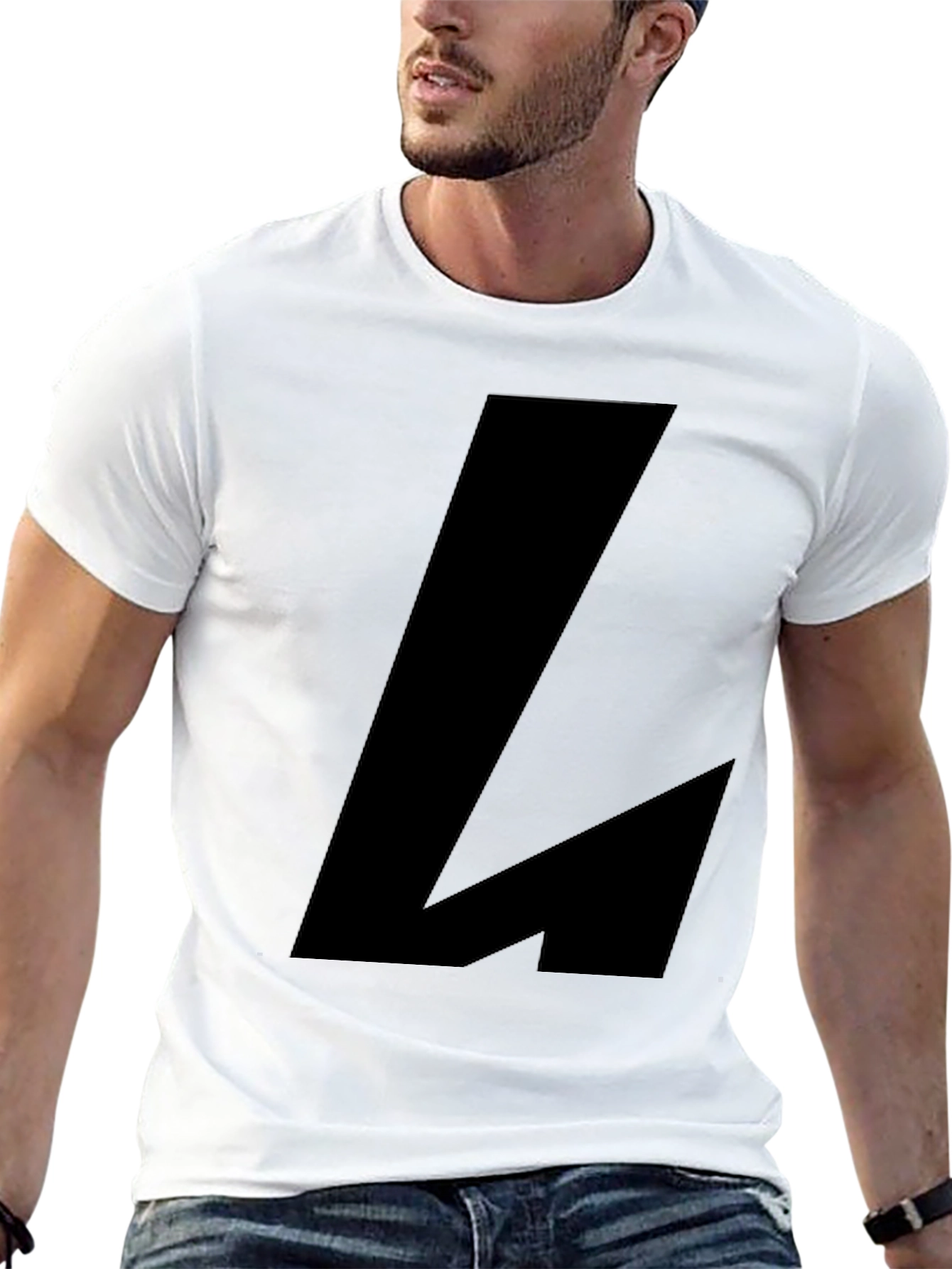 Black Bold Black Graphic Tee - Modern Casual Wear view 13