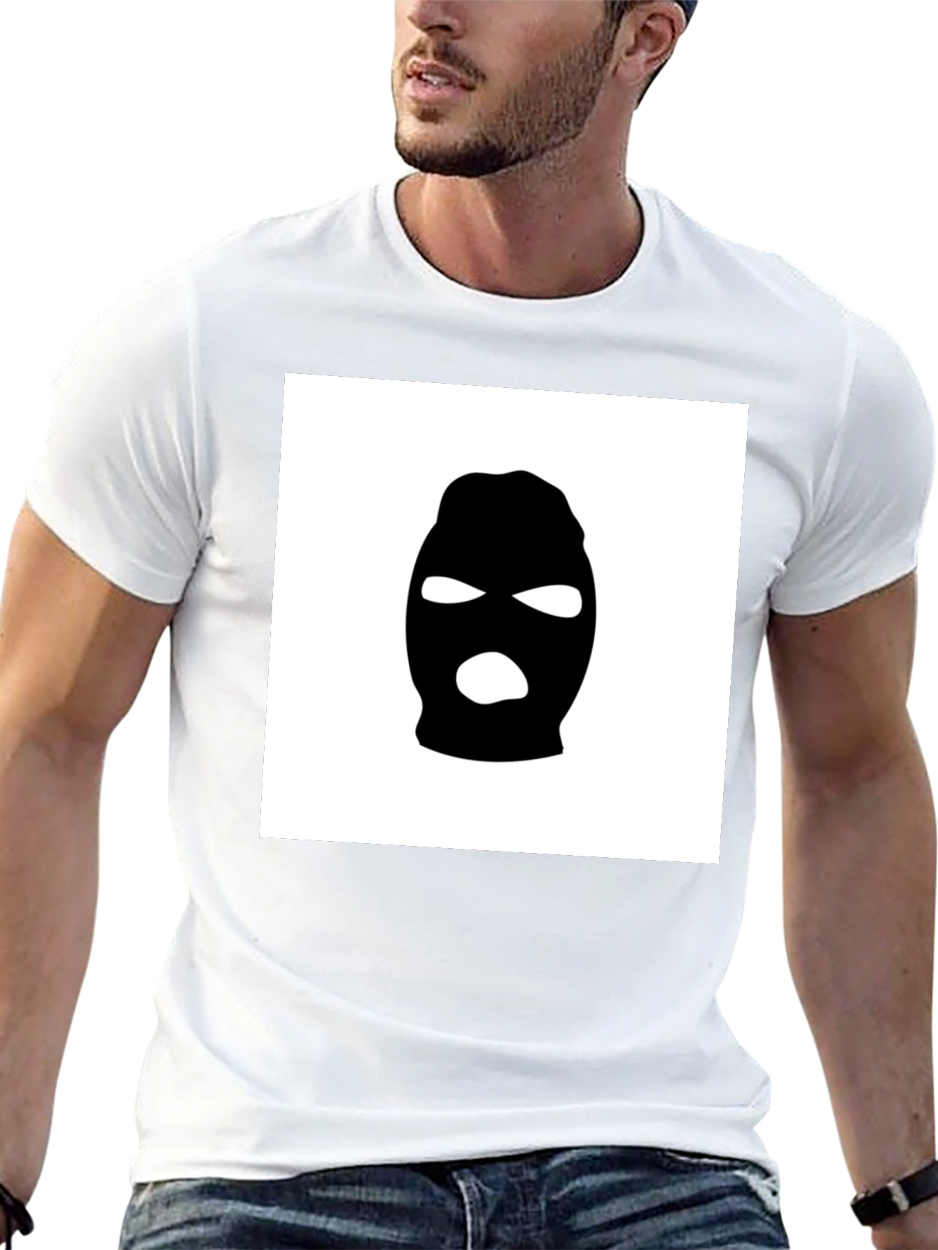 Black Black Ski Mask Graphic Tee - Urban Streetwear view 13