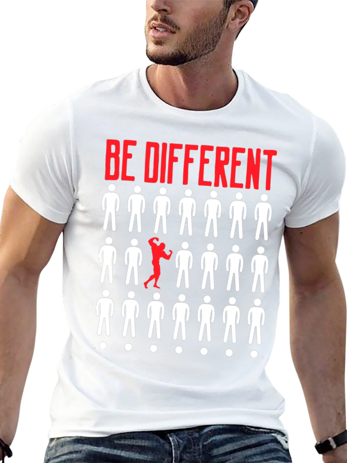 Black Be Different Graphic T-Shirt - Black view 13