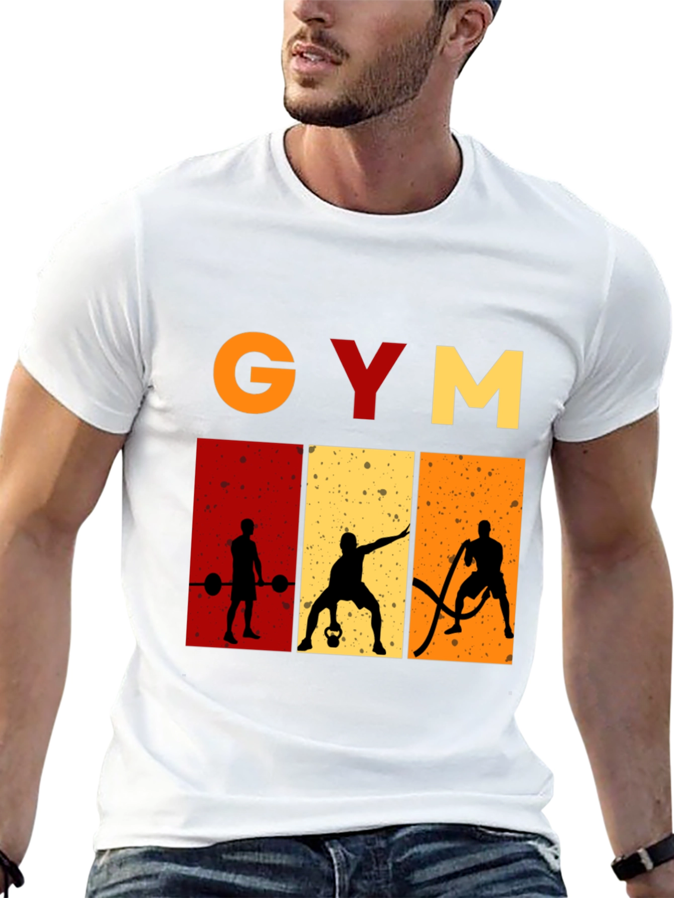 Black Gym Motivation Graphic Tee - Fitness Workout Shirt view 13