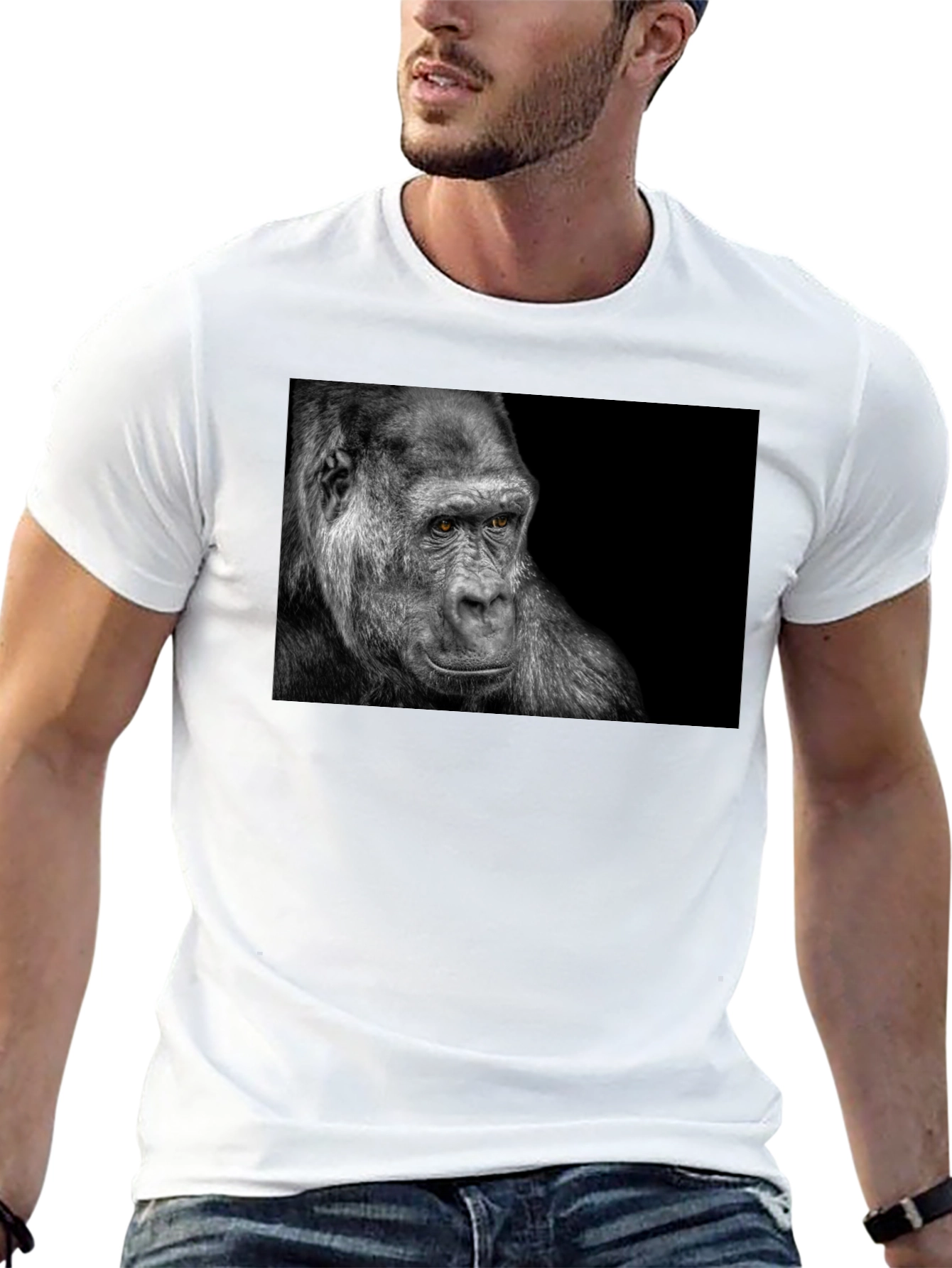 Black Gorilla Graphic Black T-Shirt view 13