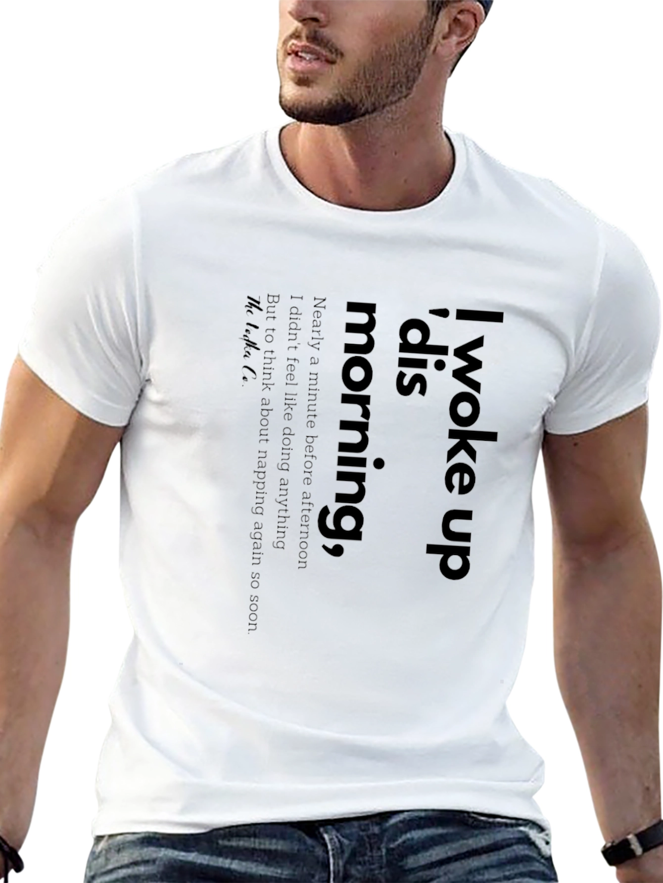 Black Humorous 'Dis Morning' Graphic Tee view 13