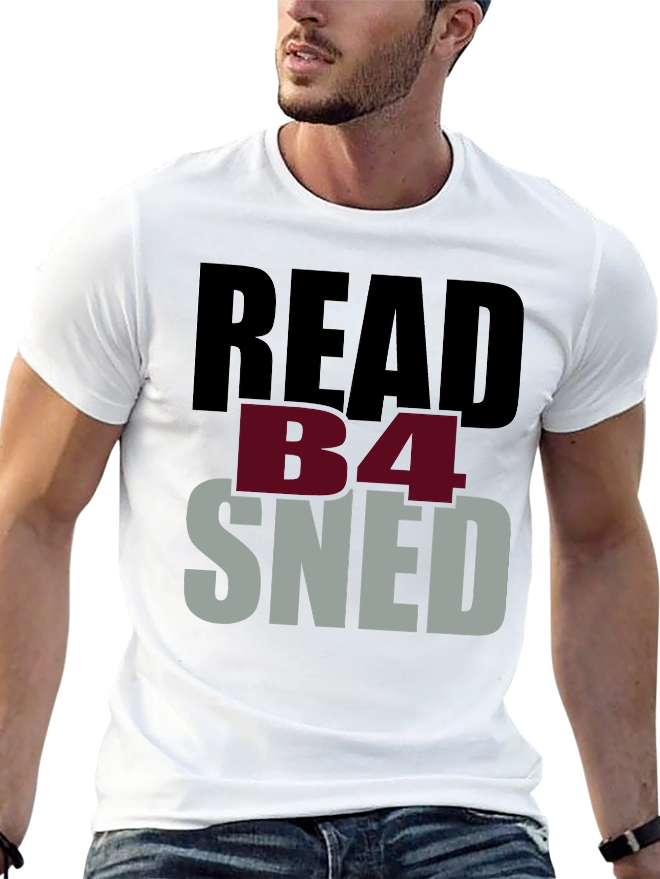 Black Read B4 Sned Black Graphic Tee Shirt view 13