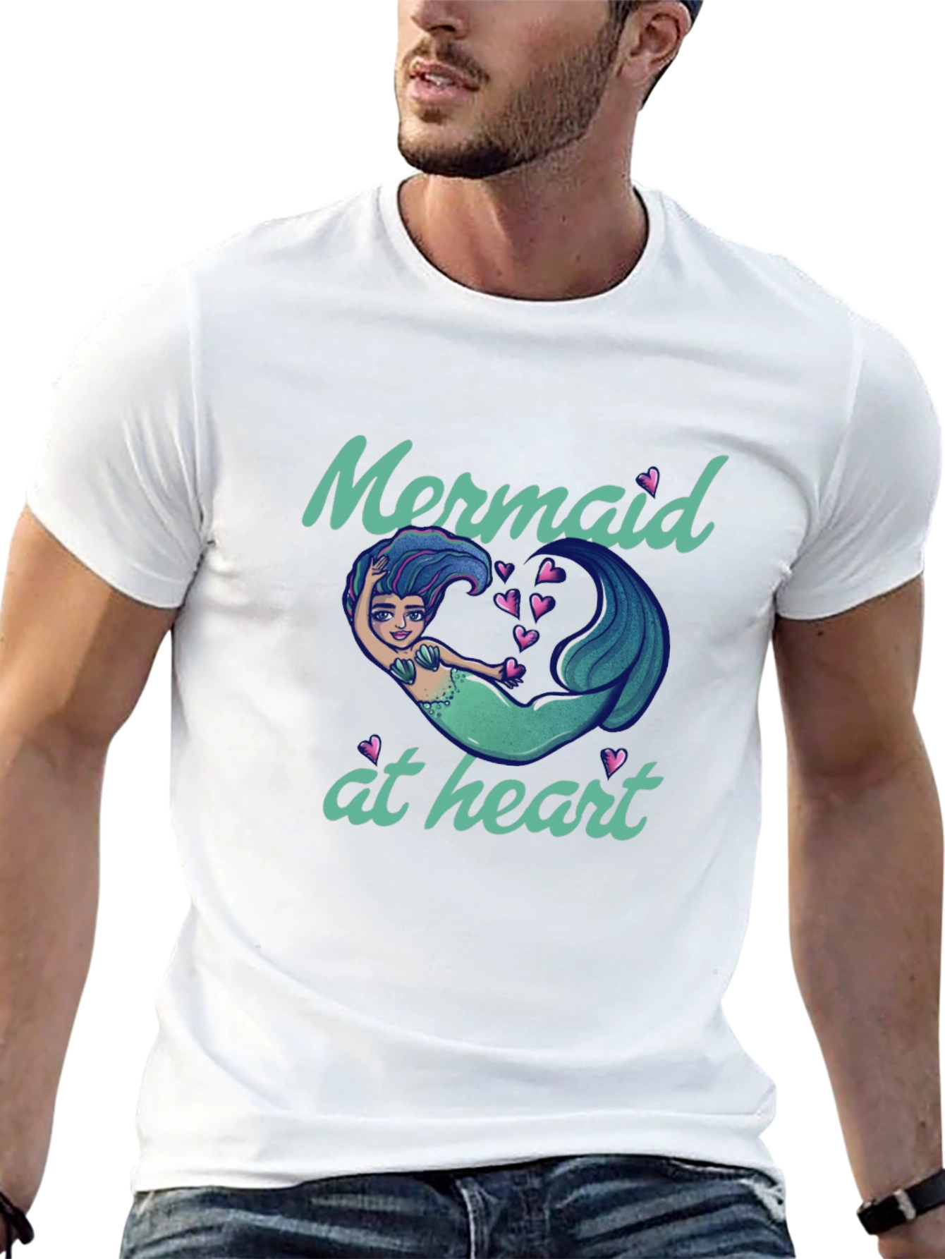 Black Mermaid At Heart Graphic Tee view 13