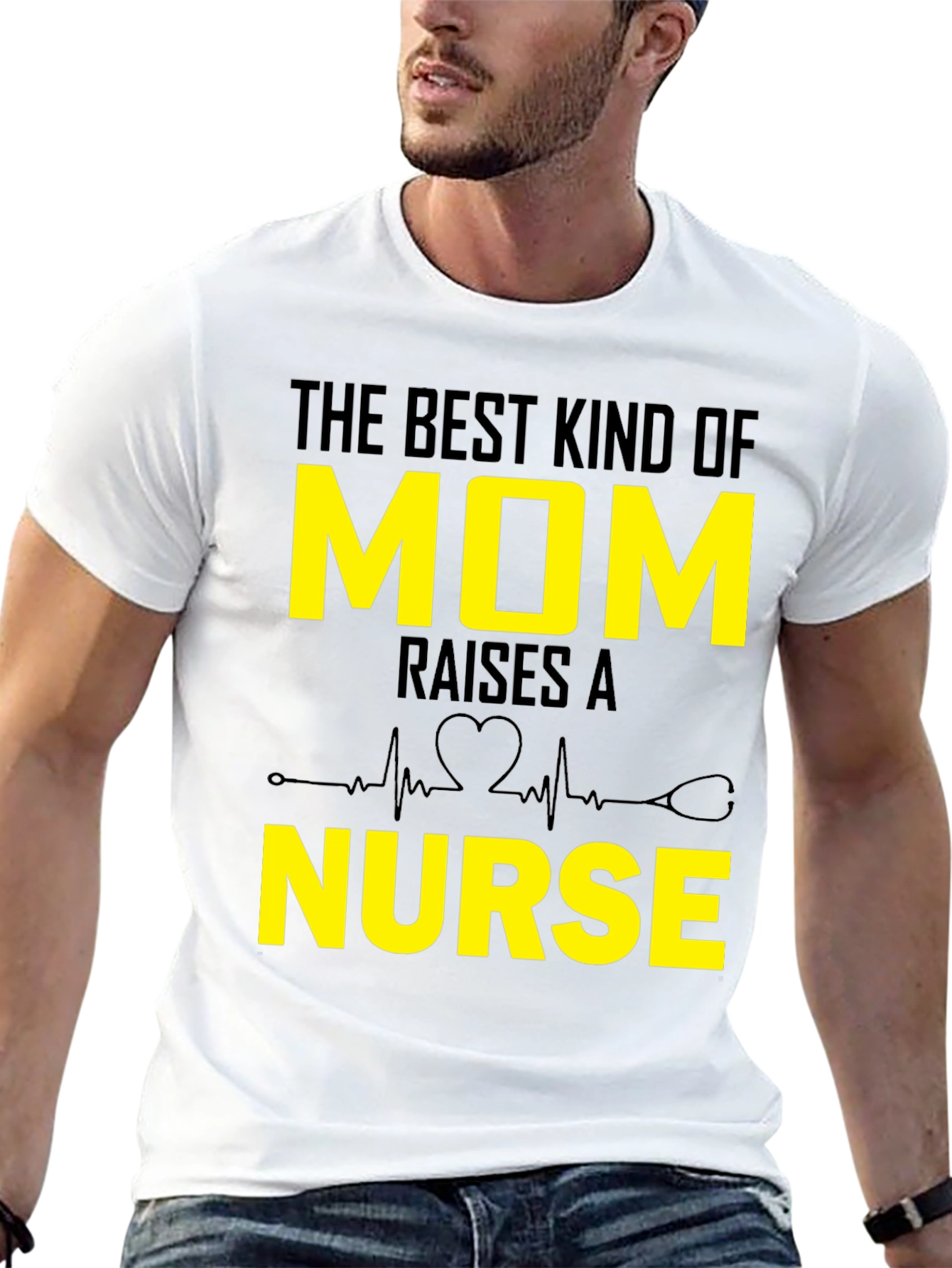 Black Best Mom Nurse T-Shirt view 13