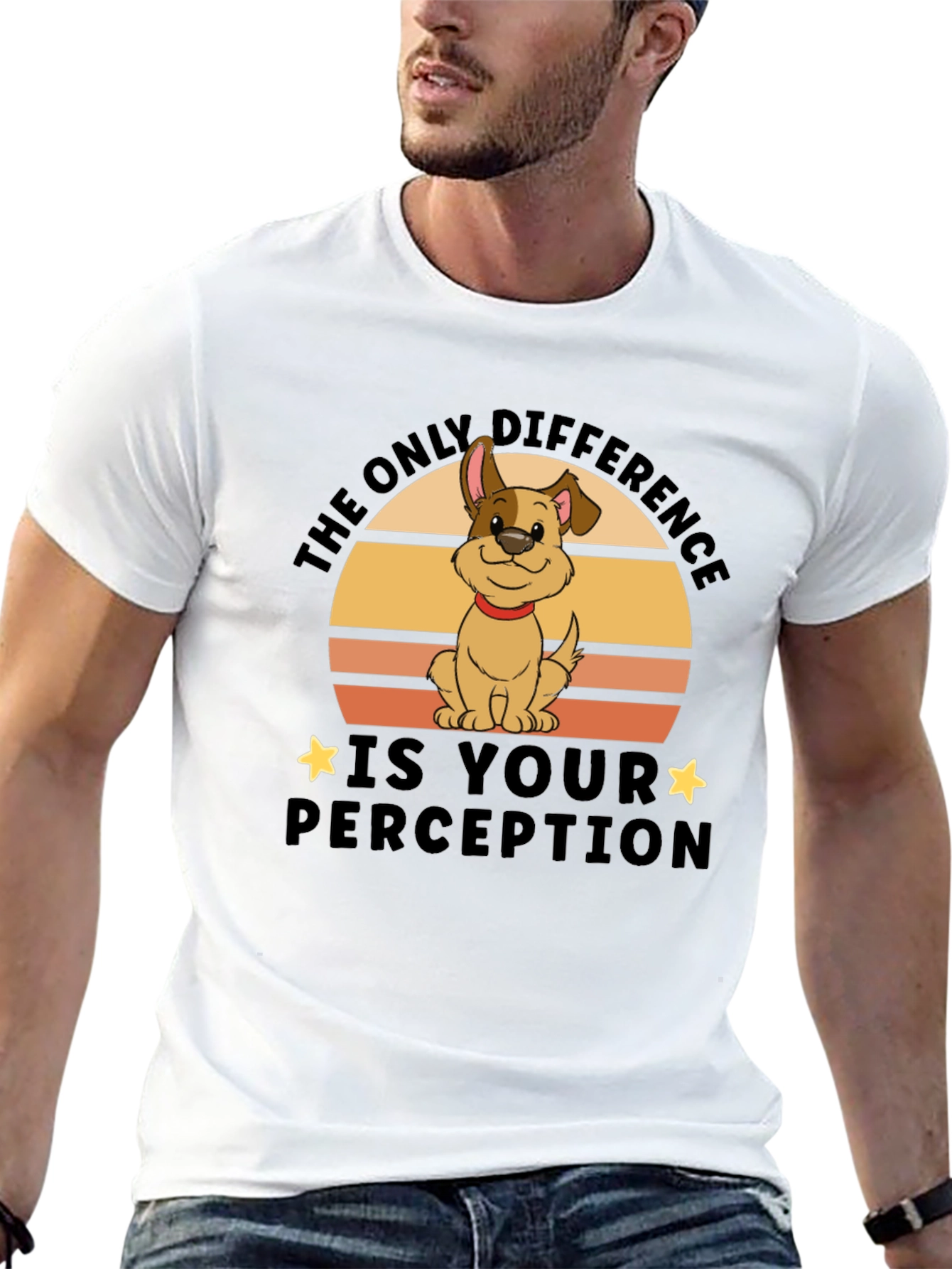 Black Dog Perception Graphic Tee - Unisex Black T-Shirt view 13