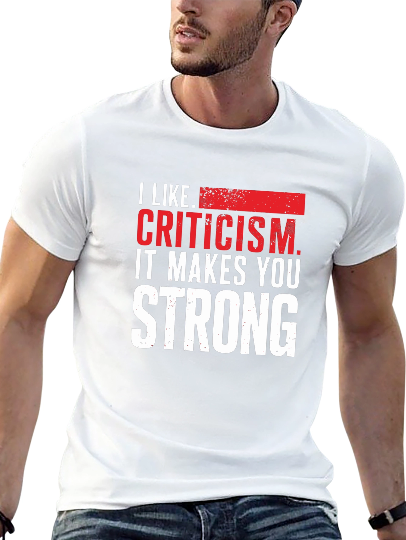 Black Criticism Makes You Strong Graphic Tee view 13