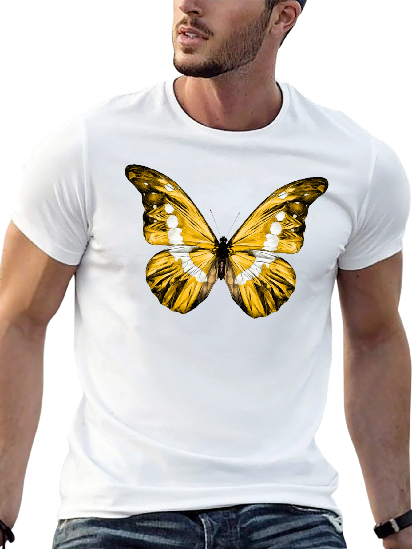 Black Butterfly Graphic Black T-Shirt view 13