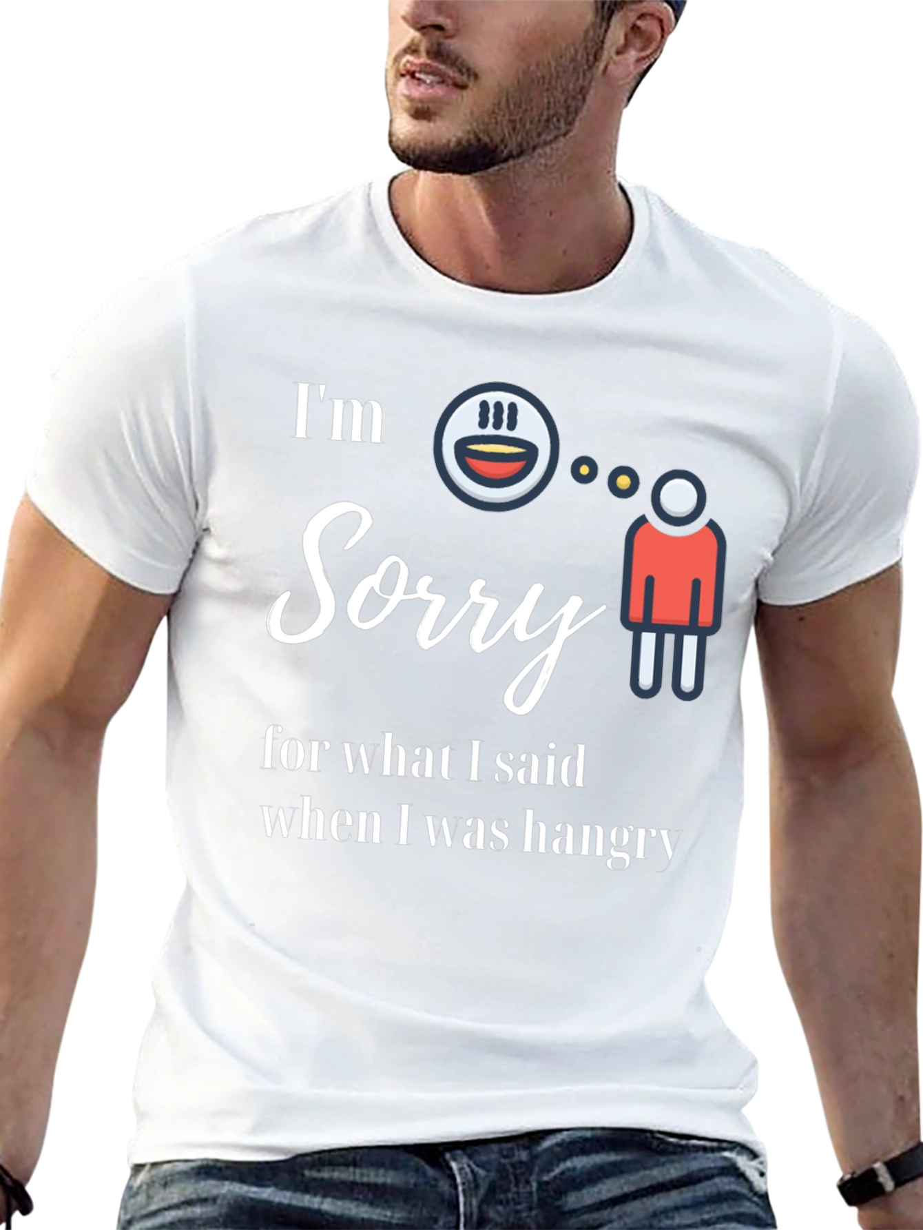 Black Funny "Hangry" Graphic Tee - I'm Sorry Shirt view 13