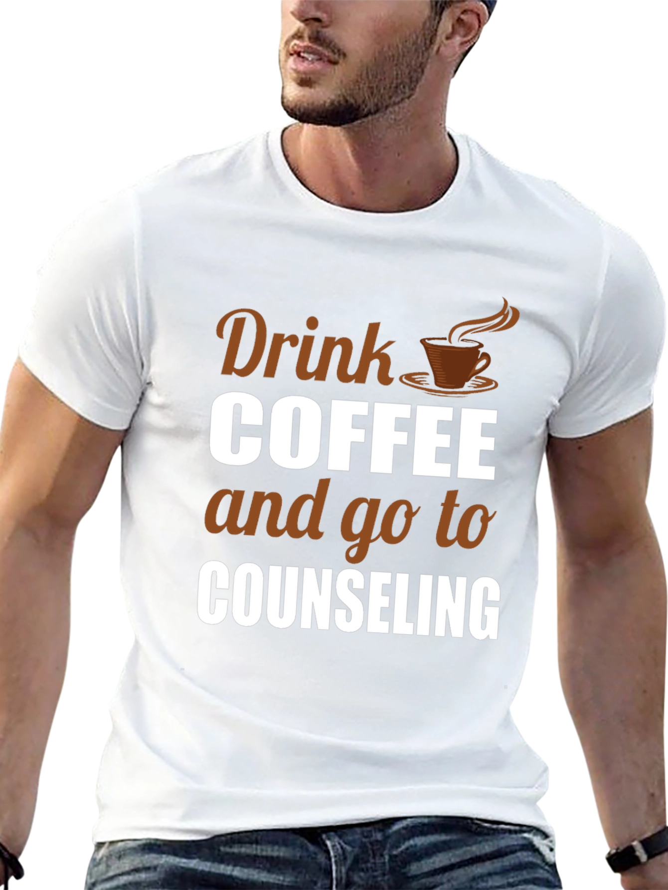 Black Drink Coffee Counseling T-Shirt view 13