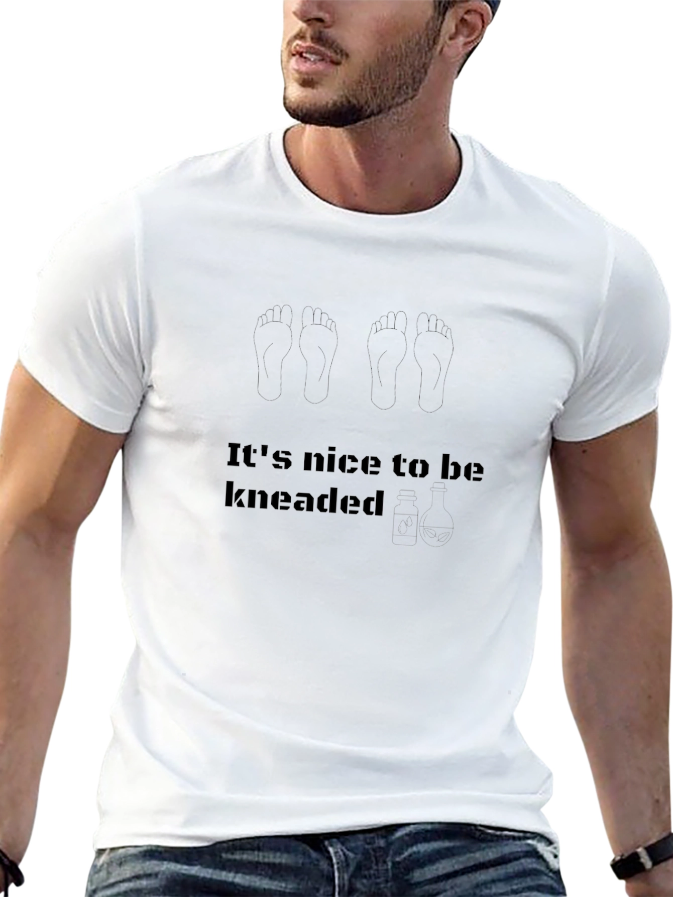 Funny Massage T-Shirt - It's Nice To Be Kneaded - 13