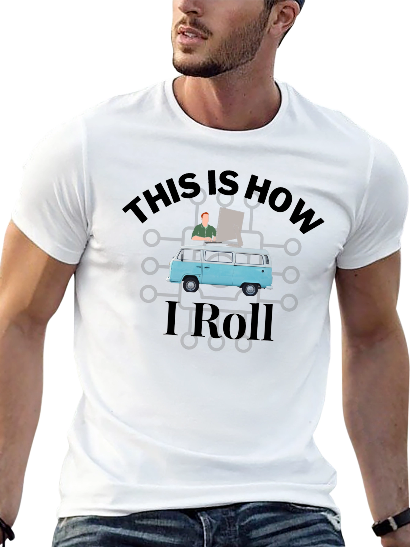 Black This is How I Roll T-Shirt view 13