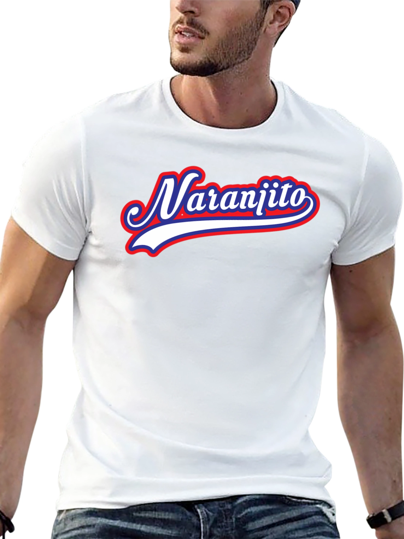Black Naranjito Baseball Style T-Shirt view 13
