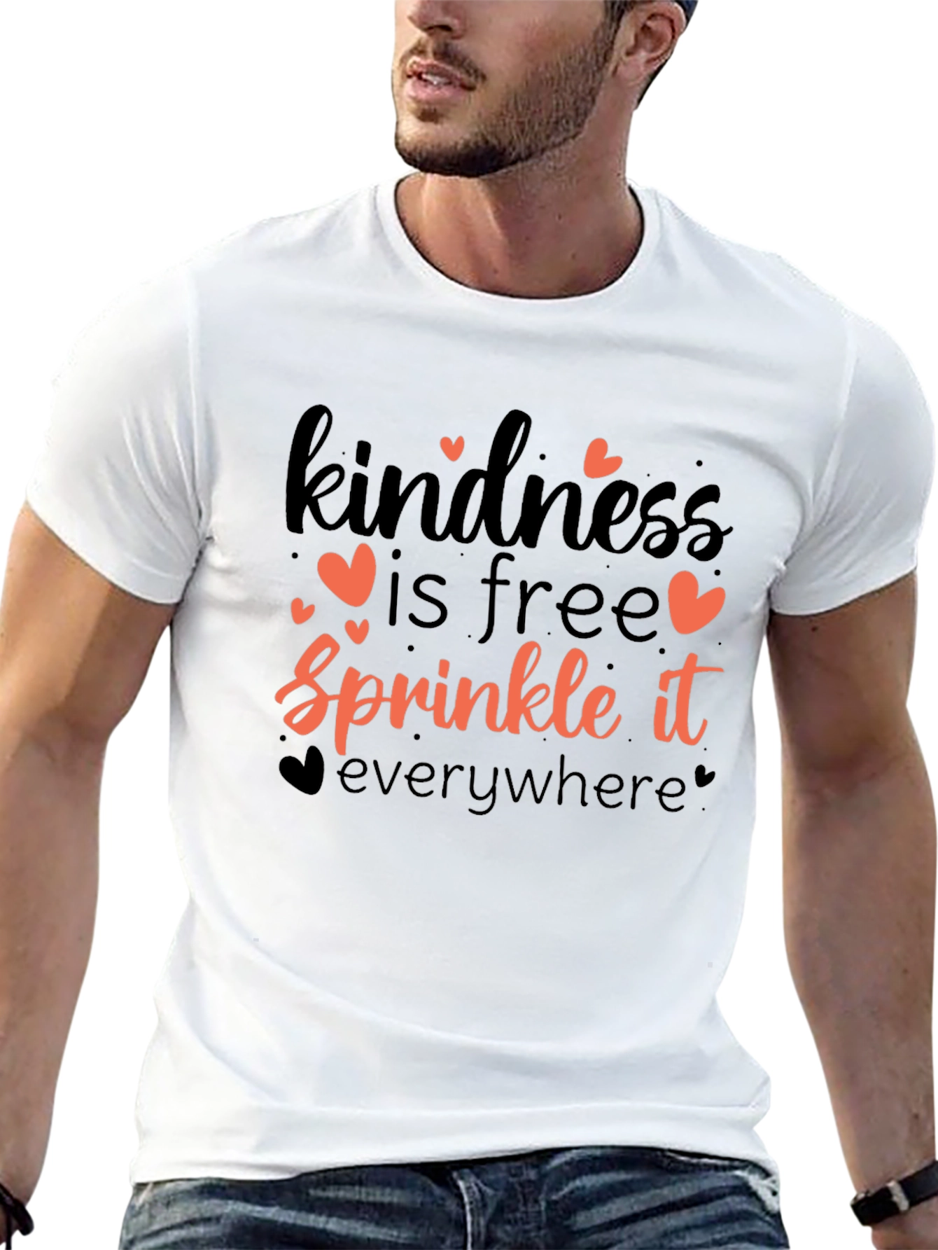 Black Kindness Sprinkle Tee -  Motivational Shirt view 13