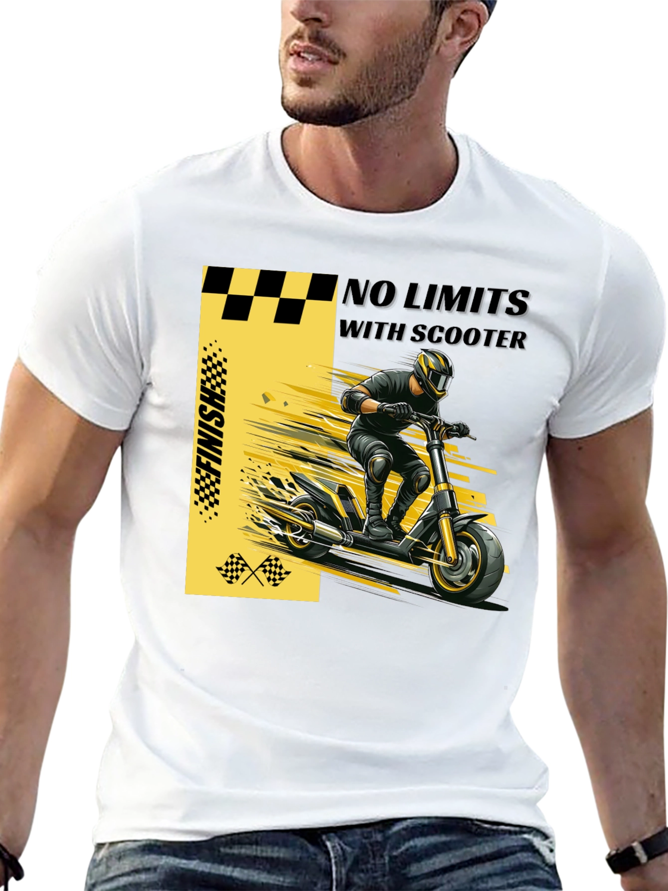Black No Limits Scooter Graphic T-Shirt view 13