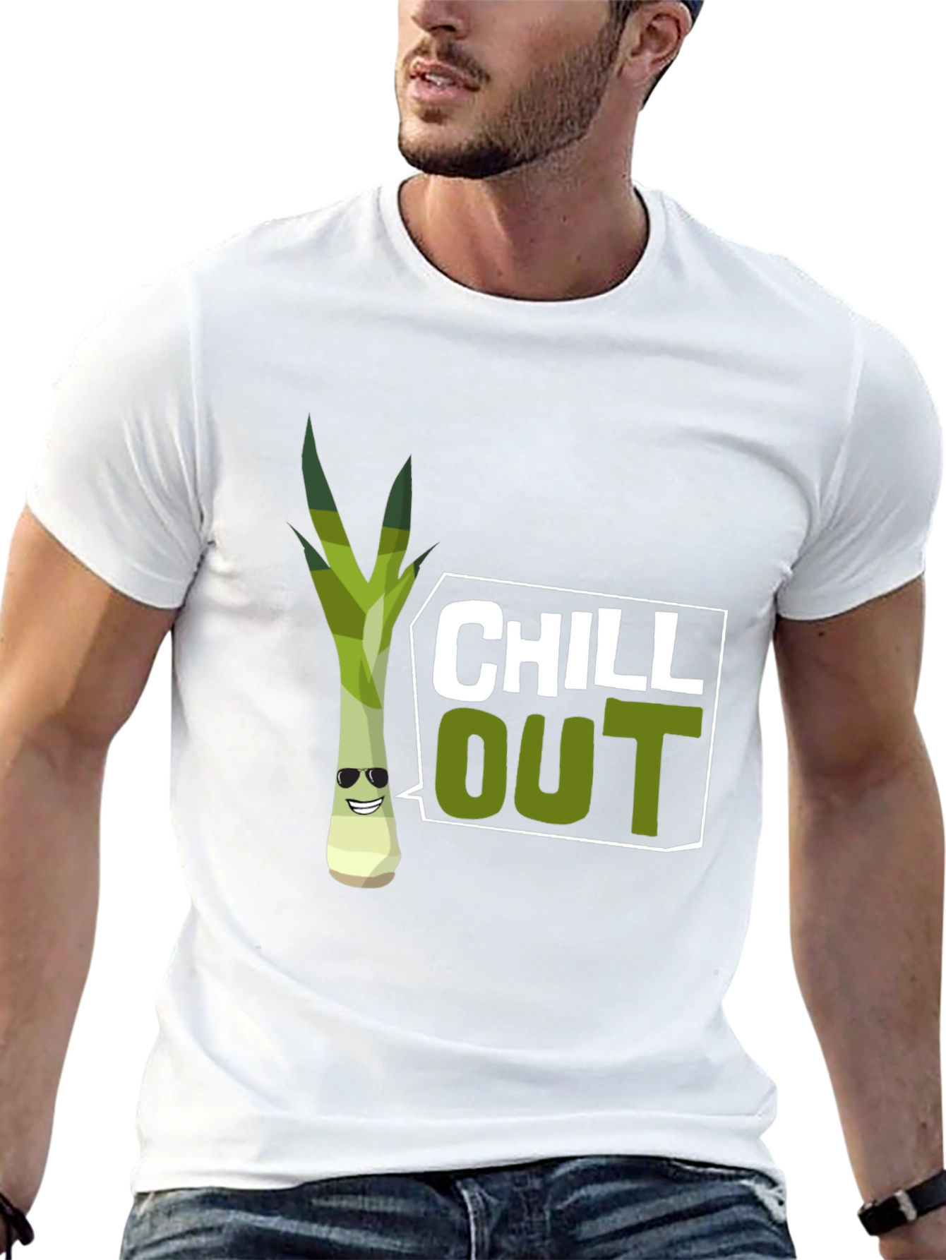 Chill Out Leek Graphic T-Shirt - 13