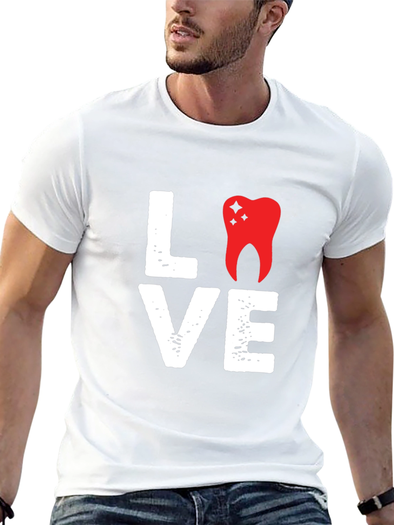 Black Love Tooth T-Shirt - Dentist Gift view 13