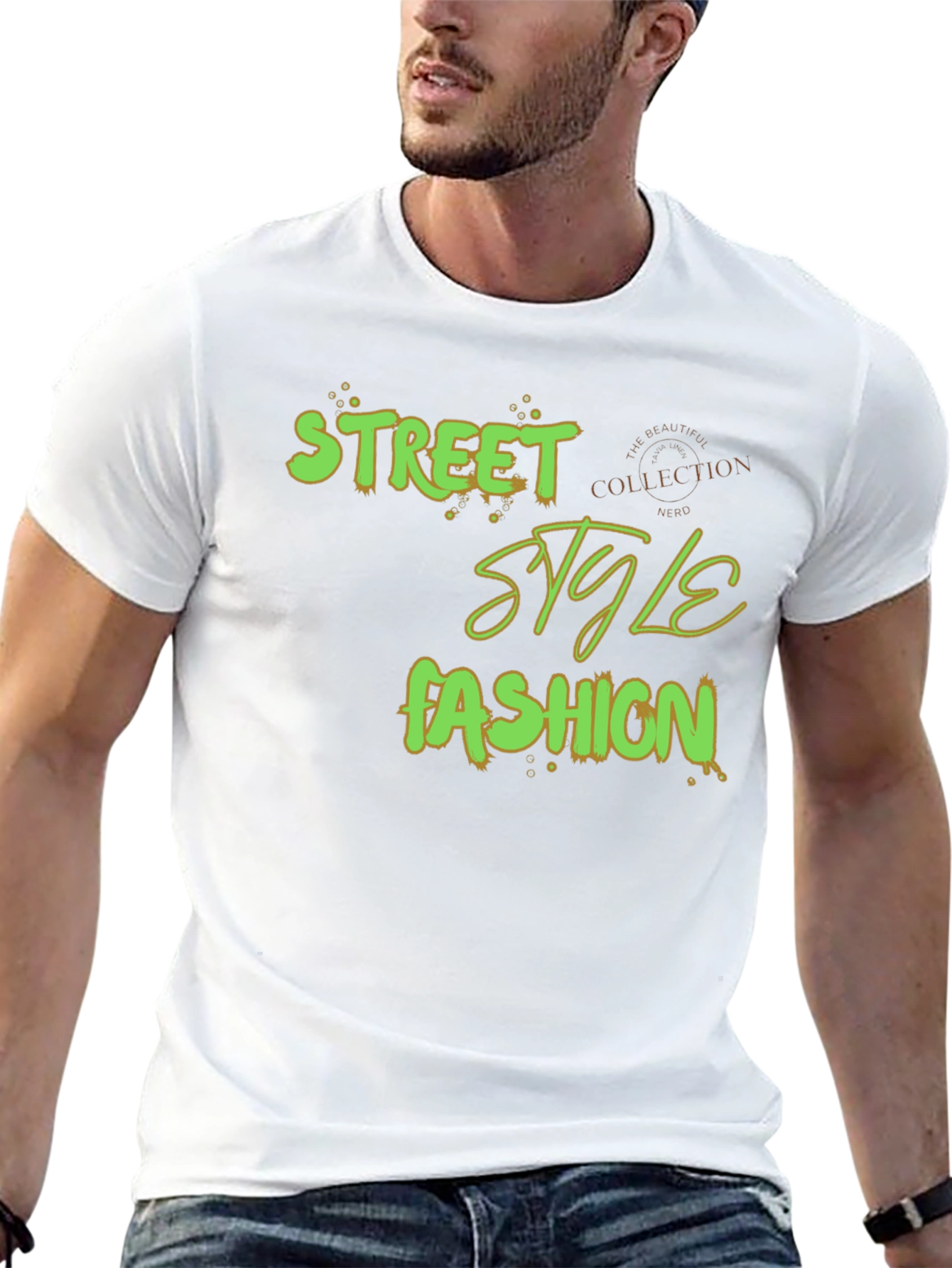 Black Street Style Fashion Graphic Tee - Trendy Black T-Shirt view 13